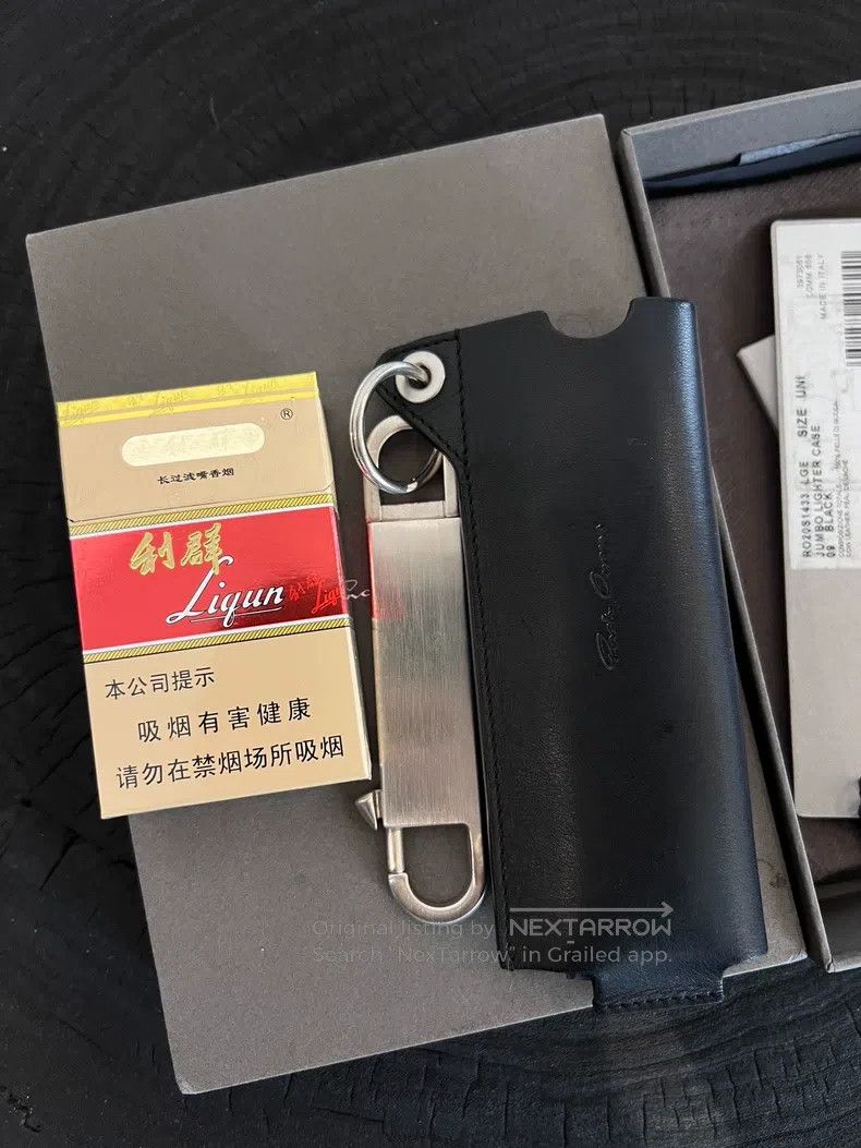 Rick Owens Rick Owens Cowhide lock buckle large lighter case keychain Size ONE SIZE - 5 Thumbnail