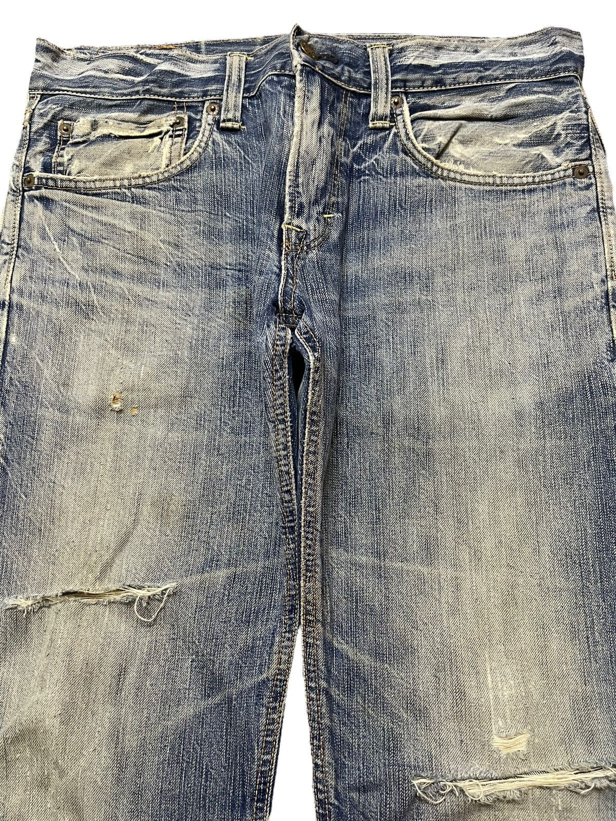 Edwin Vintage Japan Edwin 502 Faded Wash Distressed Loose Jeans Size US 32 / EU 48 - 3 Thumbnail