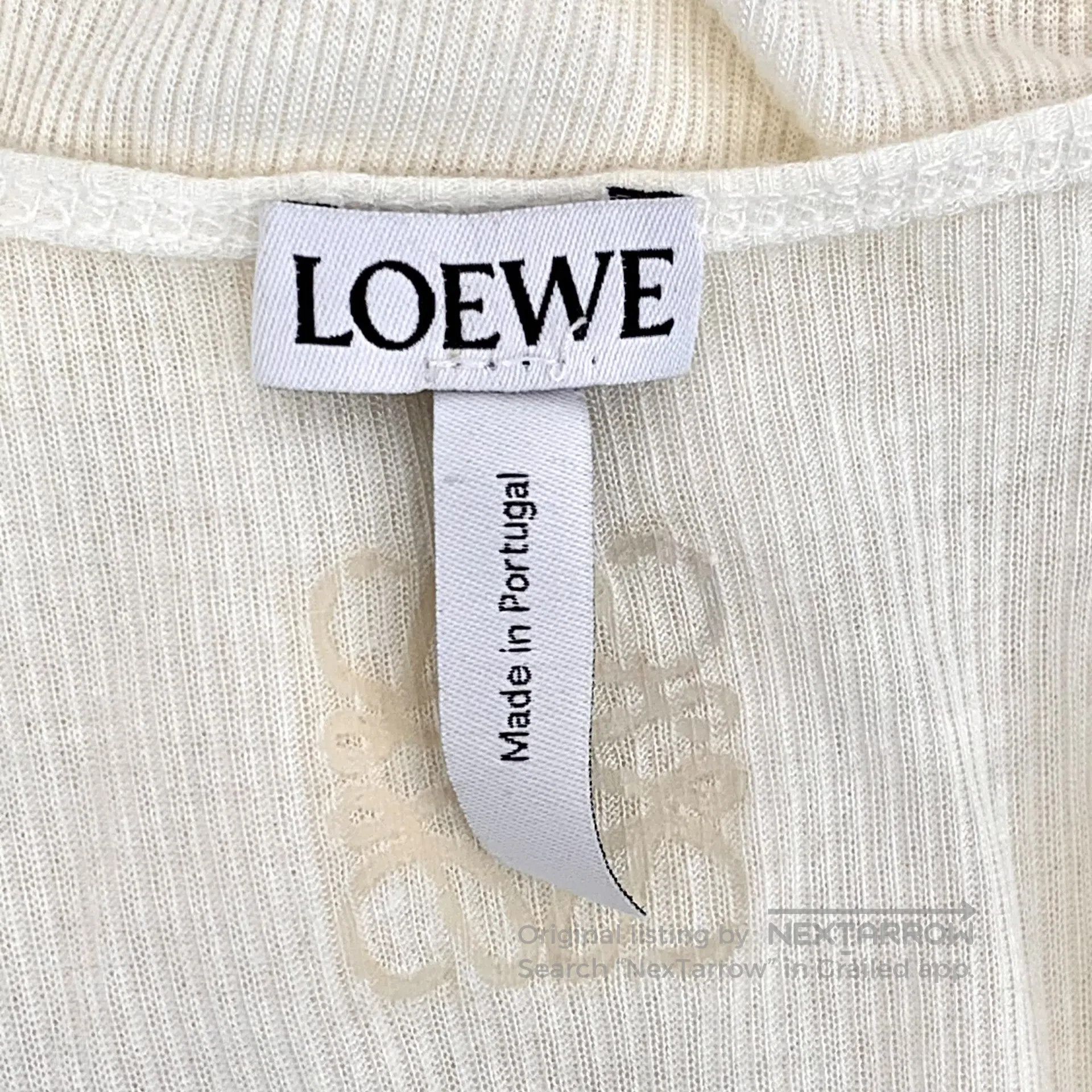 Loewe Loewe White logo embroidery strap knitted dress| Size M / US 6-8 / IT 42-44 - 6 Thumbnail