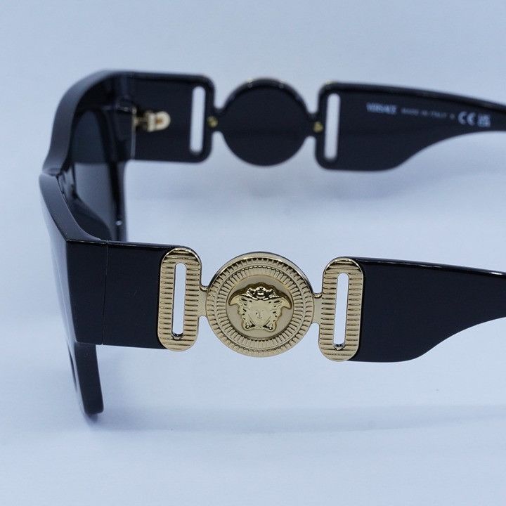 Versace Versace VE4479U GB1/87 Sunglasses Black Square Frame Size ONE SIZE - 5 Thumbnail