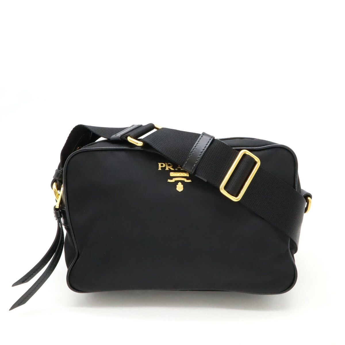 Prada Prada 1Bh089 Nylon Leather 2Way Shoulder Bag Leather Shoulder Bag 1Bh089 in Black, Women's