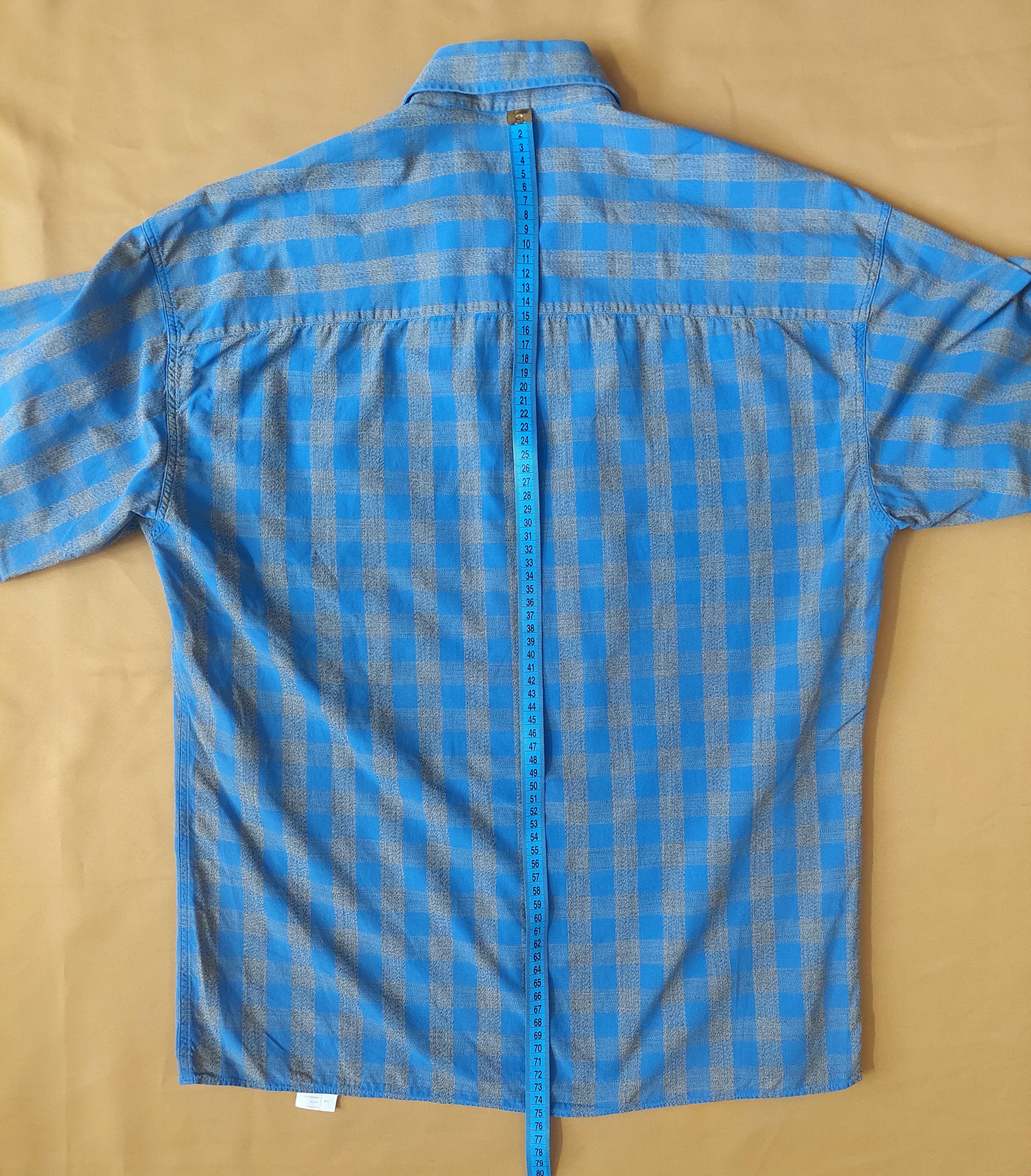 Claude Montana Claude Montana Paris Blue Check Shirt Vintage 80s Size US S / EU 44-46 / 1 - 14 Thumbnail