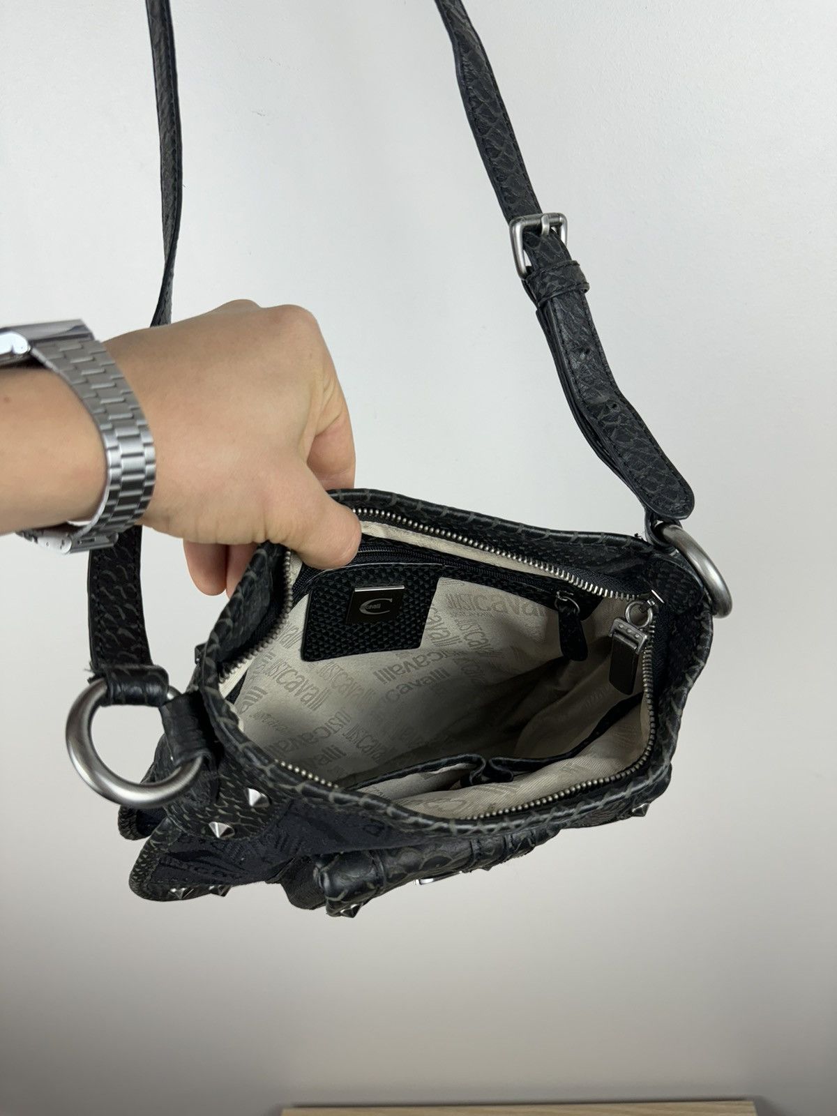 Vintage Just Cavalli leather bag y2k original casual item