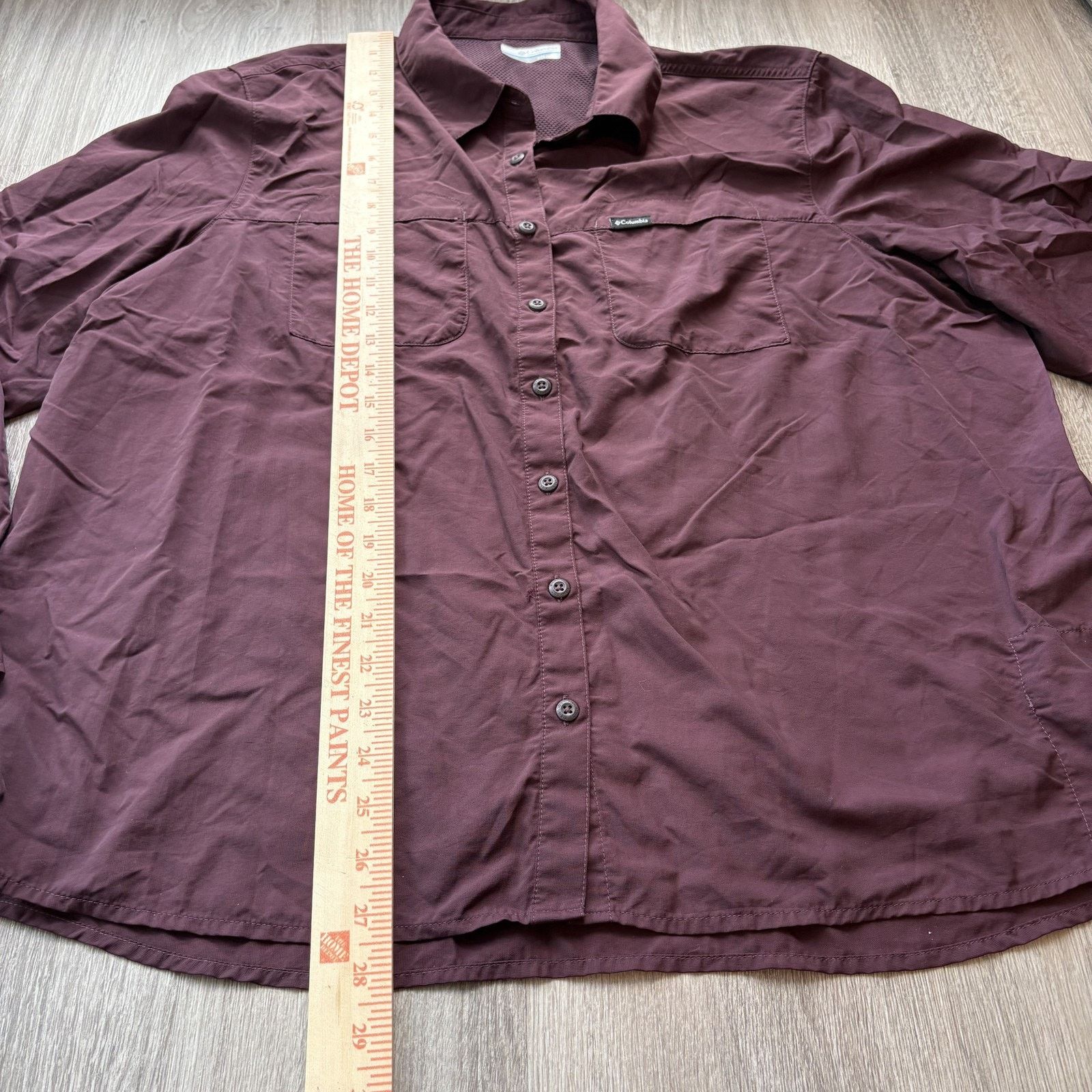 Columbia Columbia Men's Omni-Shade Hiking Shirt XXL Burgundy Long Size XXL / US 16-18 / IT 52-54 - 6 Thumbnail