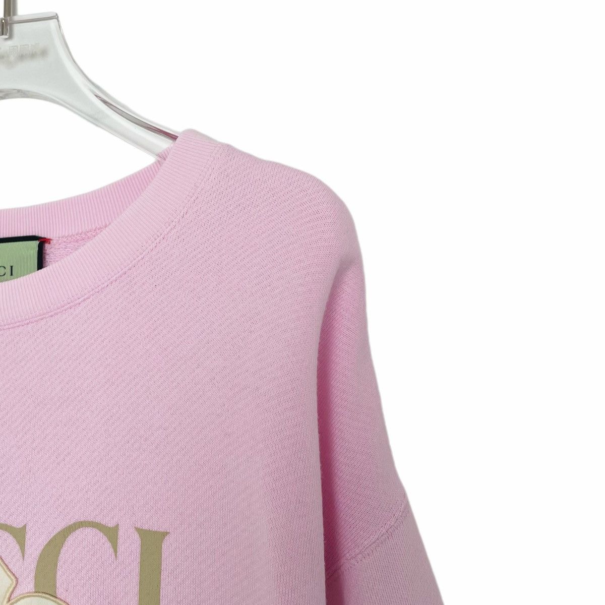 Gucci Gucci Pink Printed Logo Crew Neck Sweatshirt K26WX Size S / US 4 / IT 40 - 3 Thumbnail