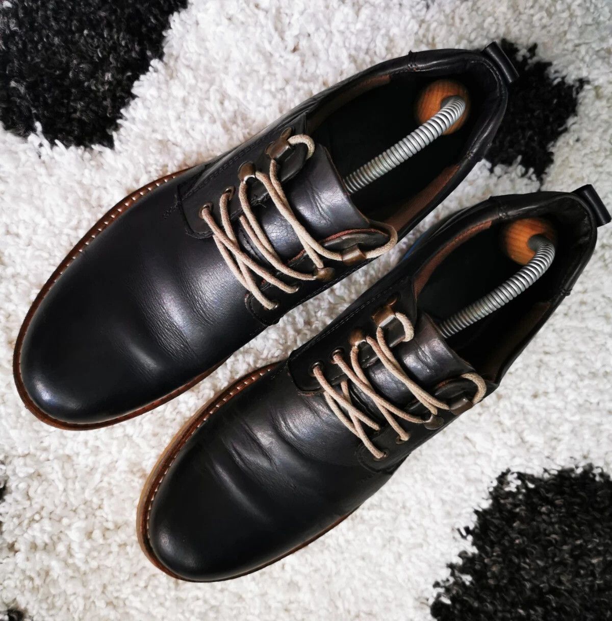 United Colors Of Benetton United Colors of Benetton oxford casual shoes black leather Size US 9.5 / EU 42-43 - 7 Thumbnail