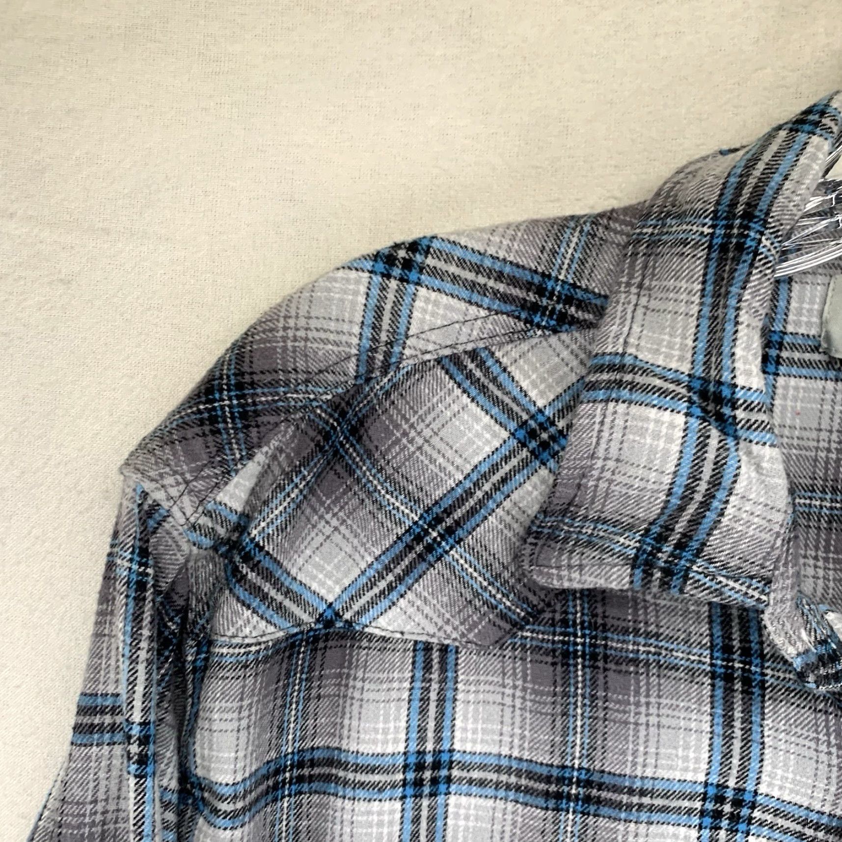 Wrangler VINTAGE Wrangler Western Flannel Shirt Men XL Casual Check Long Sleeve Cotton Blue Gray 90s Western Mens Size US XL / EU 56 / 4 - 7 Thumbnail