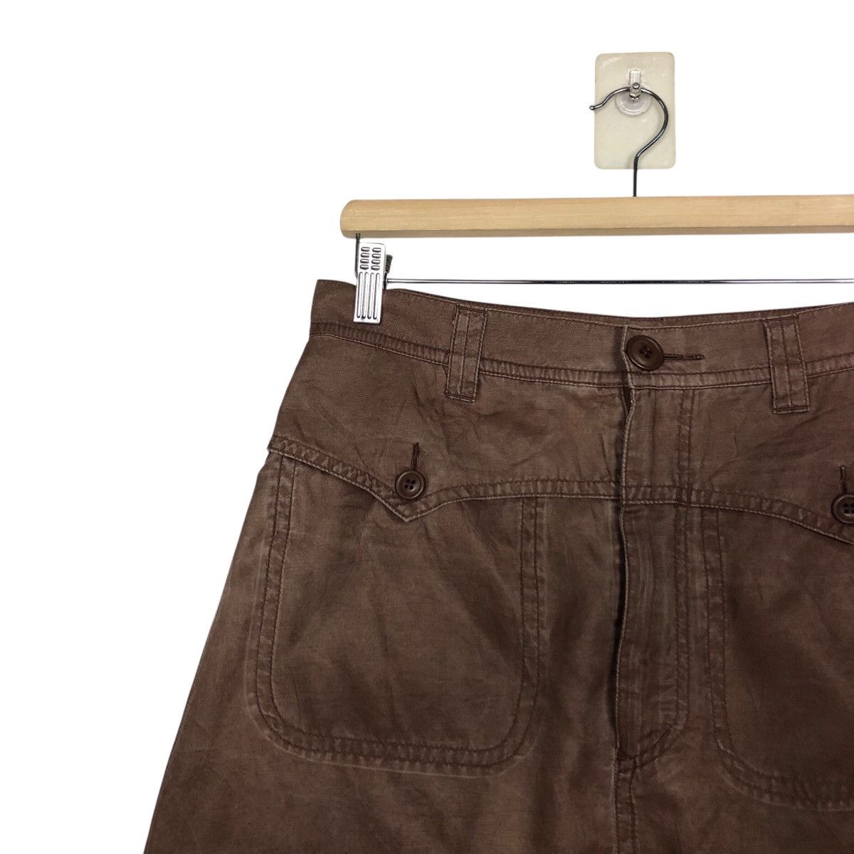 Japanese Brand 📌Rich Brown Vintage Short Pants Sunaokuwahara Issey Miyake Size 30" / US 8 / IT 44 - 8 Thumbnail