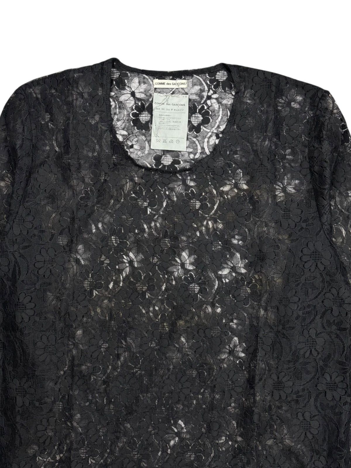 Comme des Garcons Homme Plus Archive CDG - Flower Jacquard Mesh Top Size M / US 6-8 / IT 42-44 - 7 Thumbnail