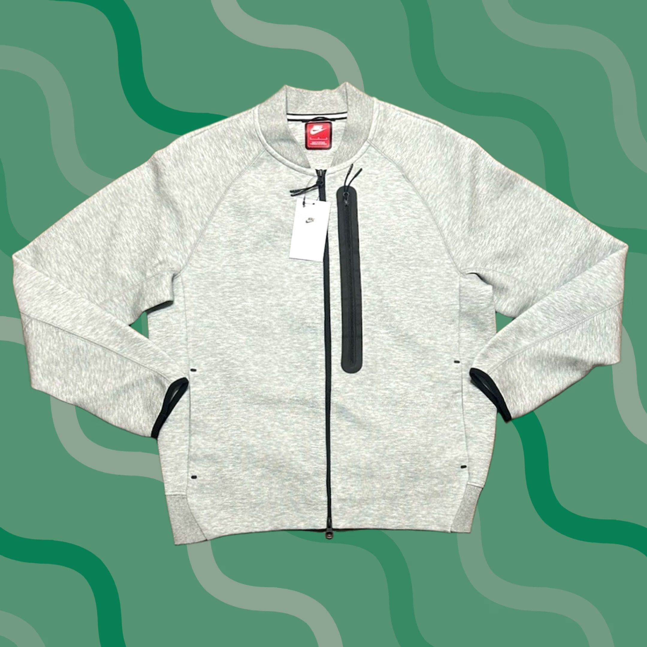 Nike × Sacai Nike x Sacai Layered Bomber Jacket Grey Fog | Grailed