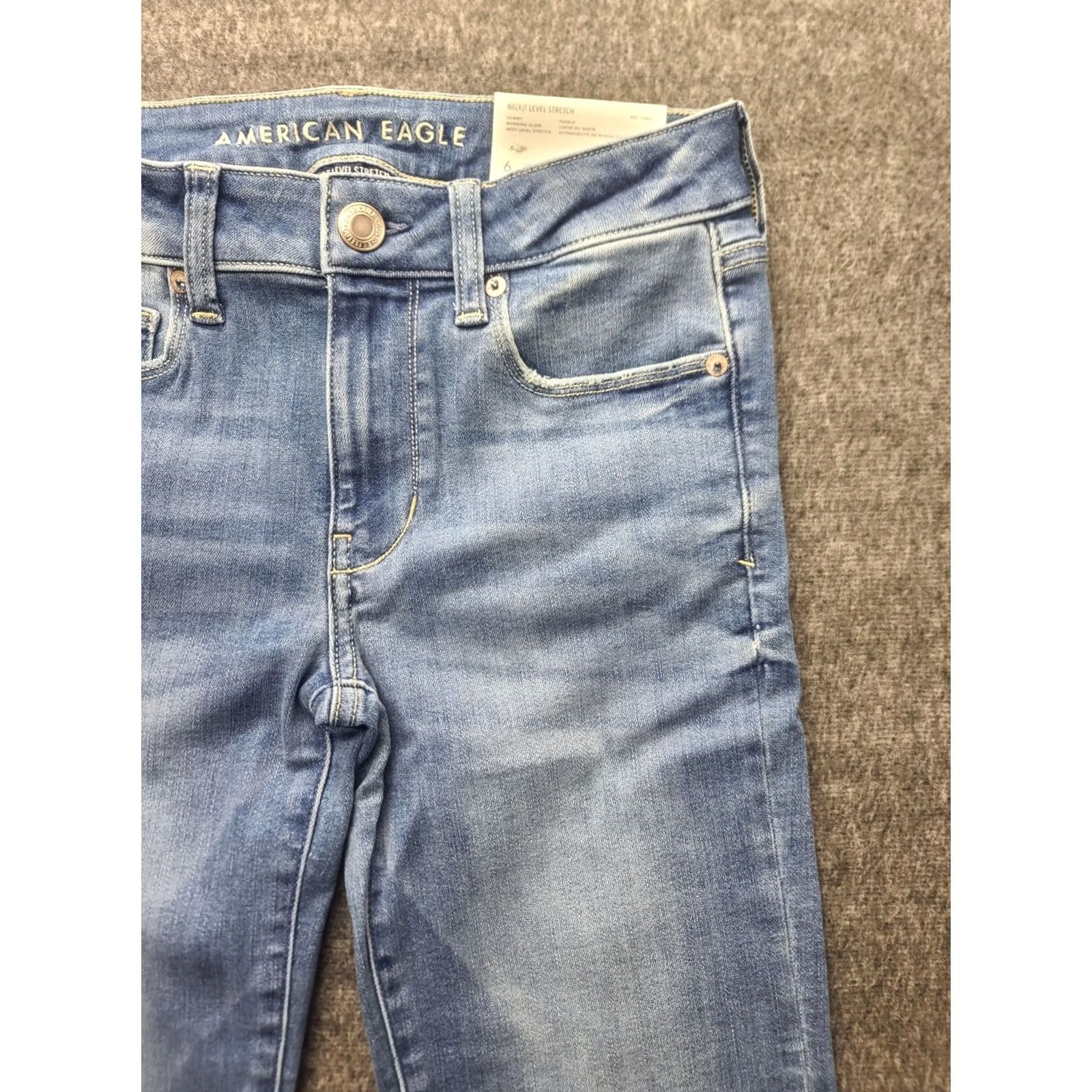 American Eagle Outfitters American Eagle Outfitters Jeans Womens 6 Tall 28x32 Skinny Fit Ankle Distressed Stretch Blue Denim 90s Womens Size 28" / US 6 / IT 42 - 7 Thumbnail