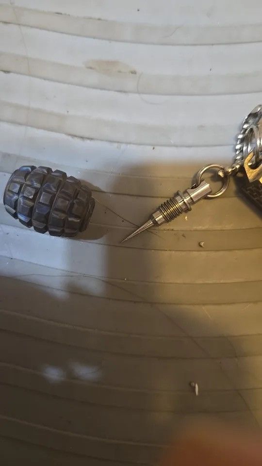 Other Titanium Grenade Flame Pendant EDC Keyring Necklace Gifts Size ONE SIZE - 1 Thumbnail