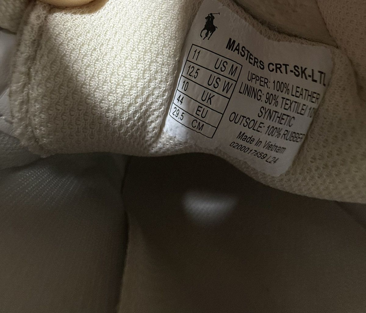 Polo Ralph Lauren Polo Ralph Lauren Masters Court Leather Sneaker in Ecru Size US 11 / EU 44 - 8 Thumbnail