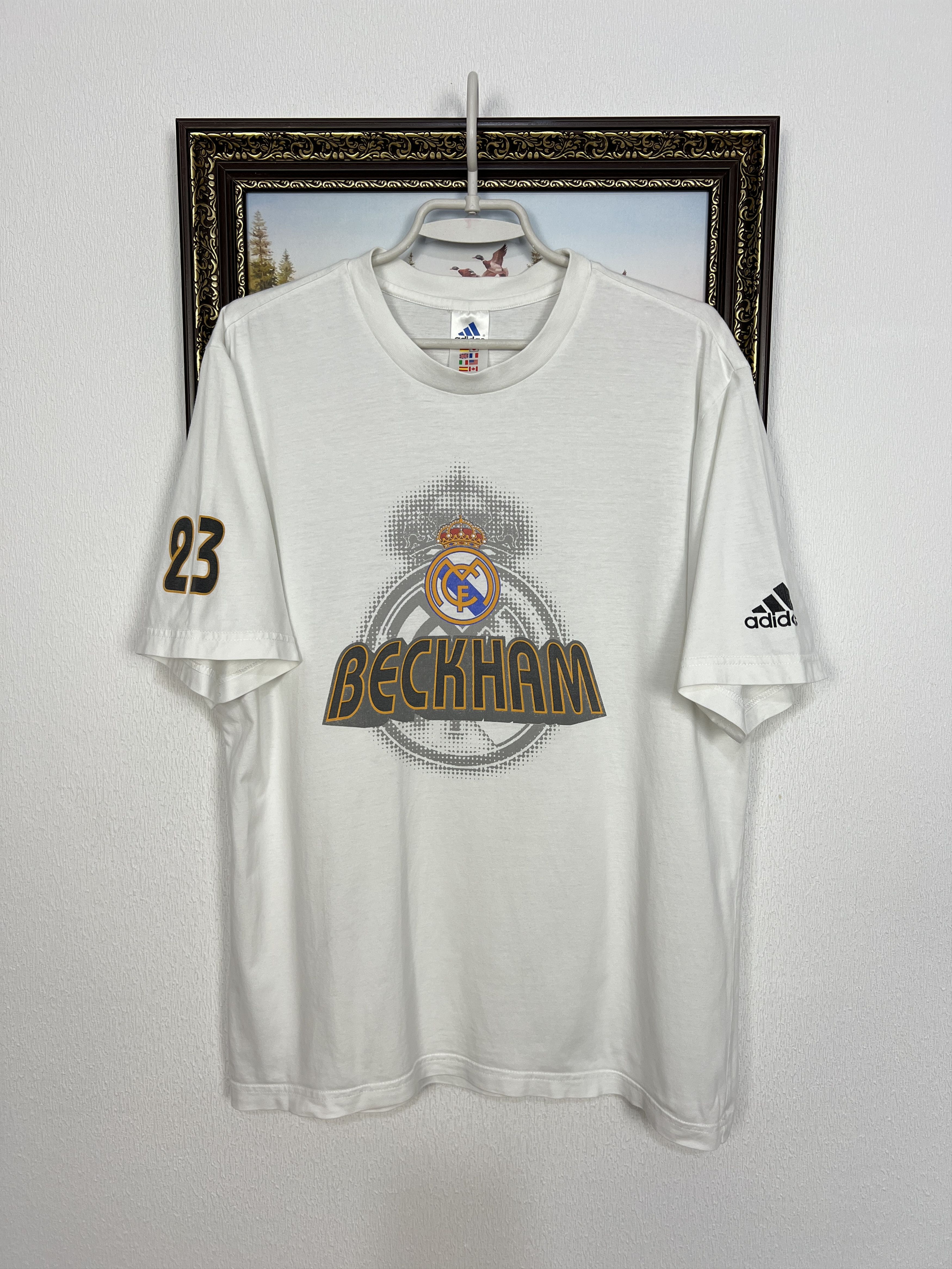 Adidas Vintage Real Madrid Beckham Train Shirt Football Jersey Size US M / EU 48-50 / 2 - 1 Thumbnail