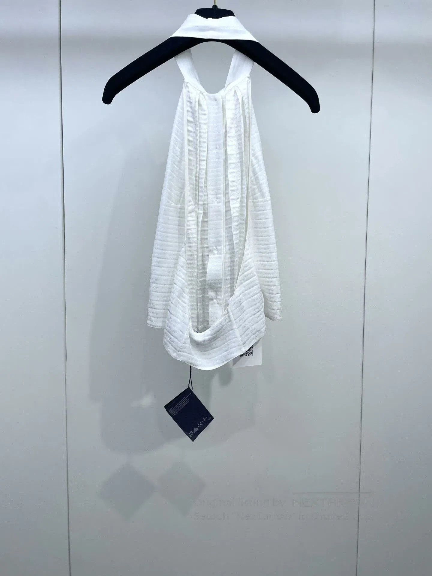 Prada PRADA White Silk Halter Backless Top. Size S / US 4 / IT 40 - 2 Thumbnail