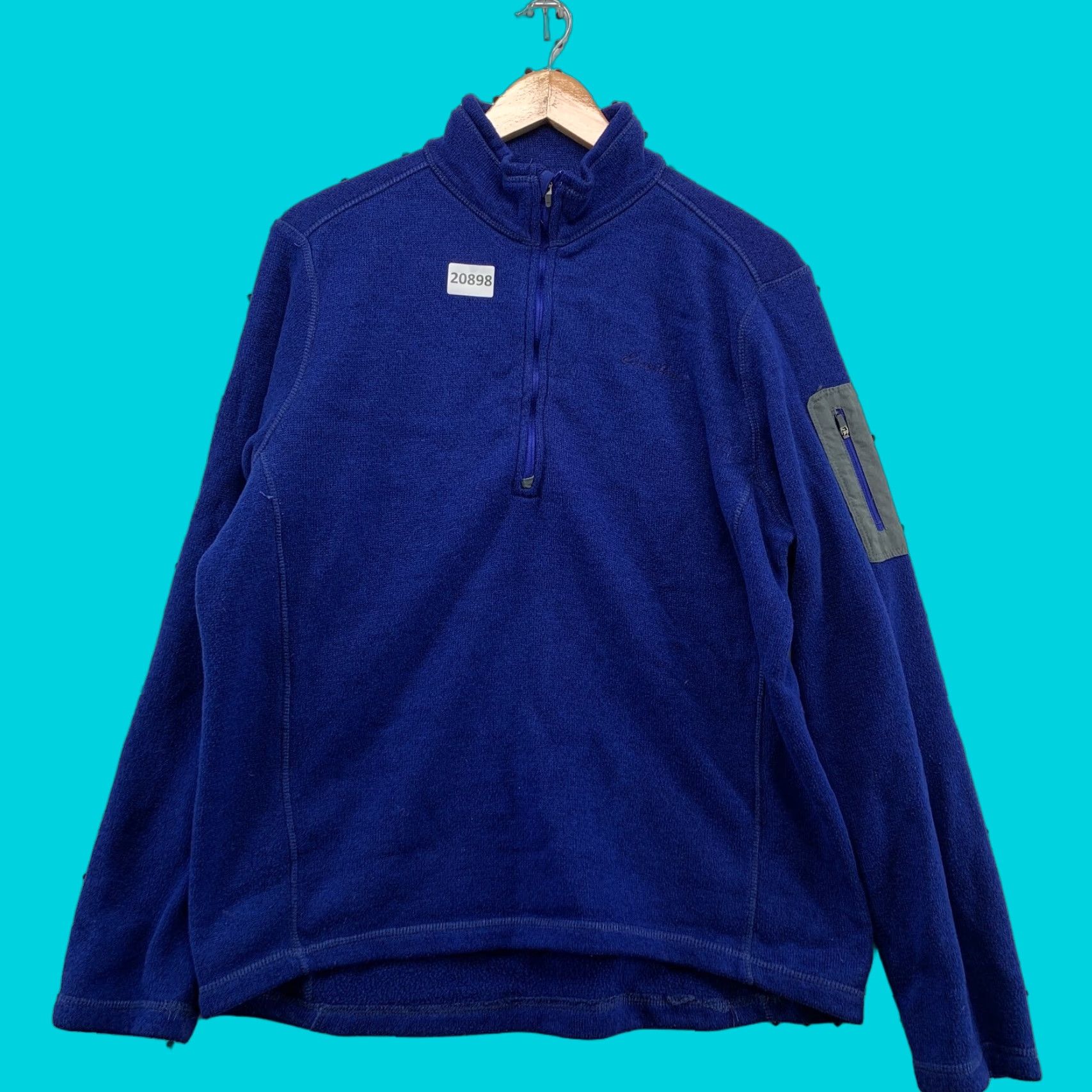 Eddie Bauer Eddie Bauer Womens 1/4 Zip Pullover Sweatshirt Blue XL Fits 23x27 Pocket Sweatshirt Pullover Zip Knit High Neck Activewear Womens XL Blue Eddie Bauer Size XL / US 12-14 / IT 48-50 - 1 Thumbnail