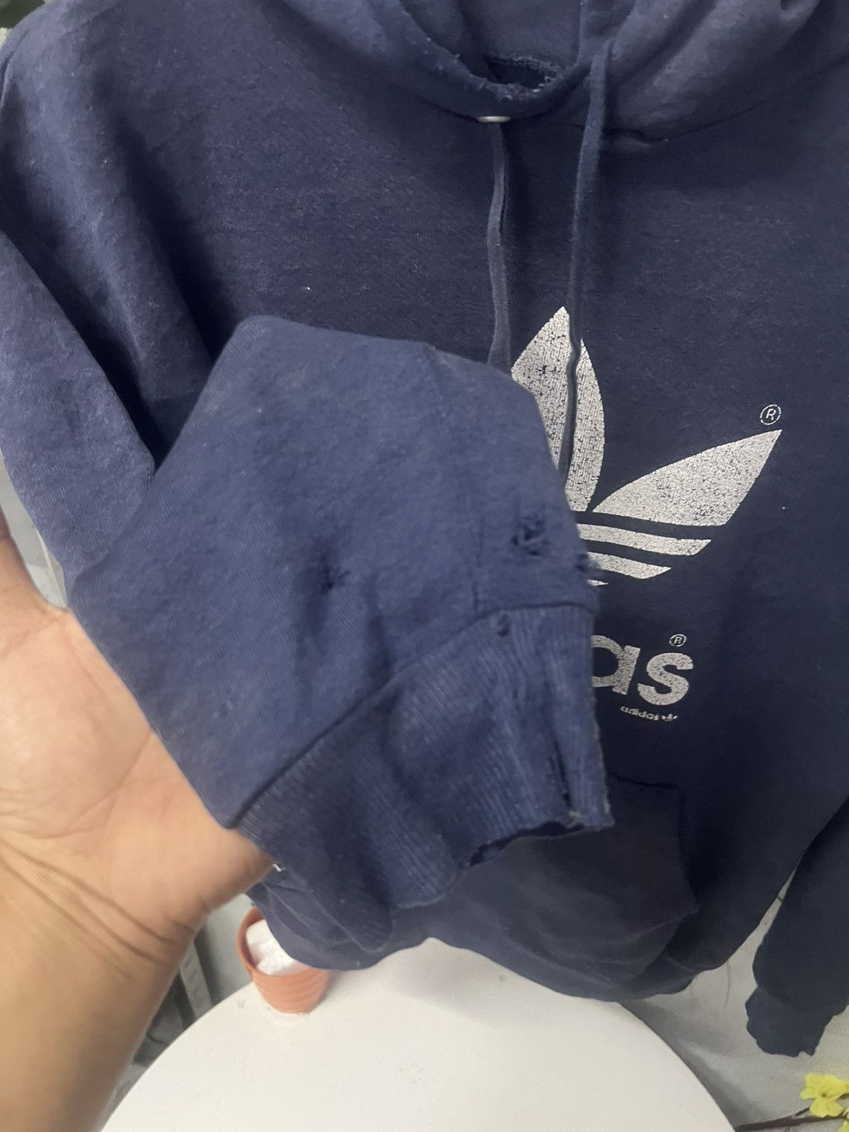 Adidas × Vintage Vintage Adidas Hoodie distress Size US M / EU 48-50 / 2 - 6 Thumbnail