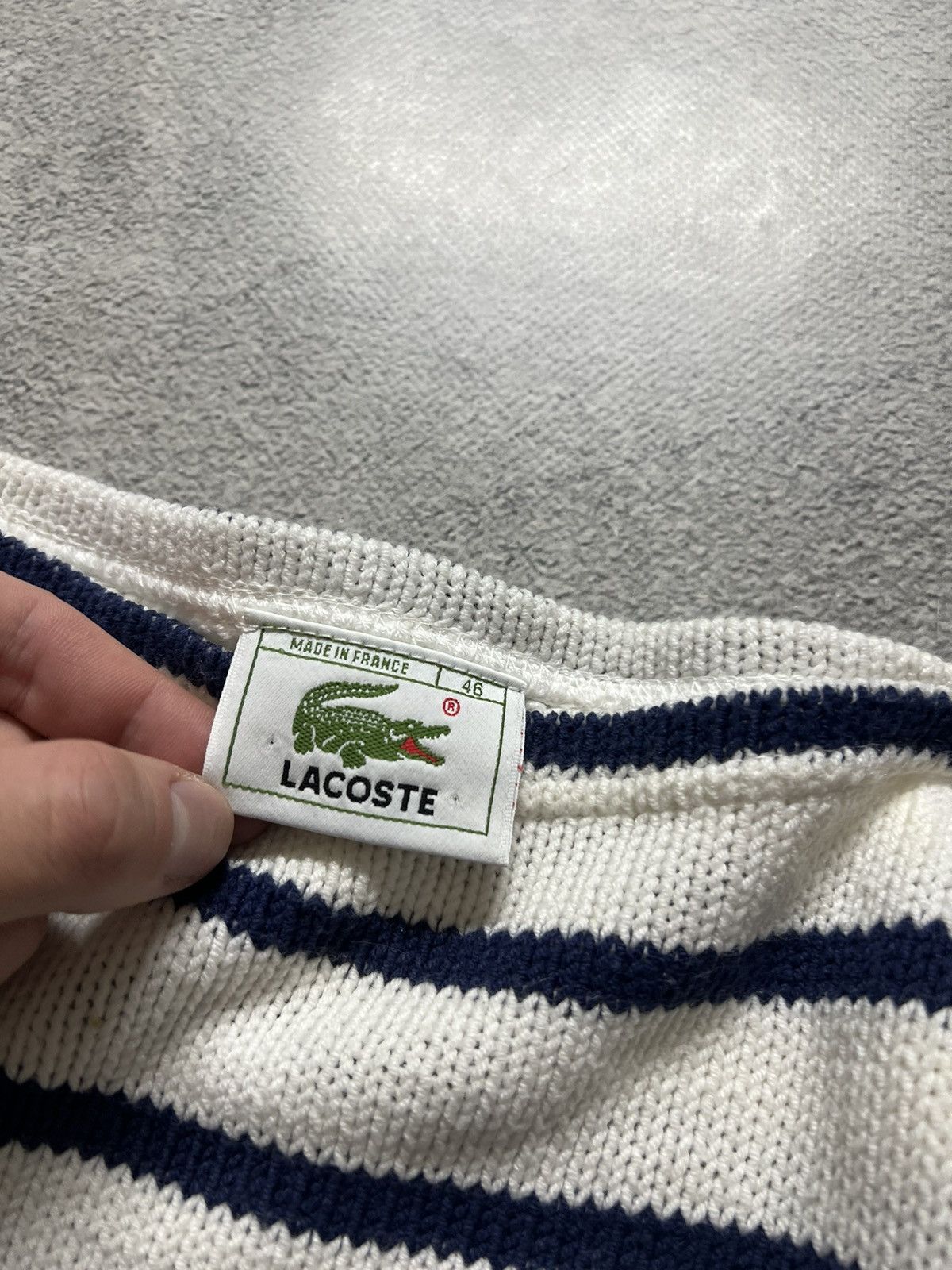Lacoste × Vintage Vintage Y2k Lacoste Striped Oversized Sweater 90’s Size US M / EU 48-50 / 2 - 6 Thumbnail