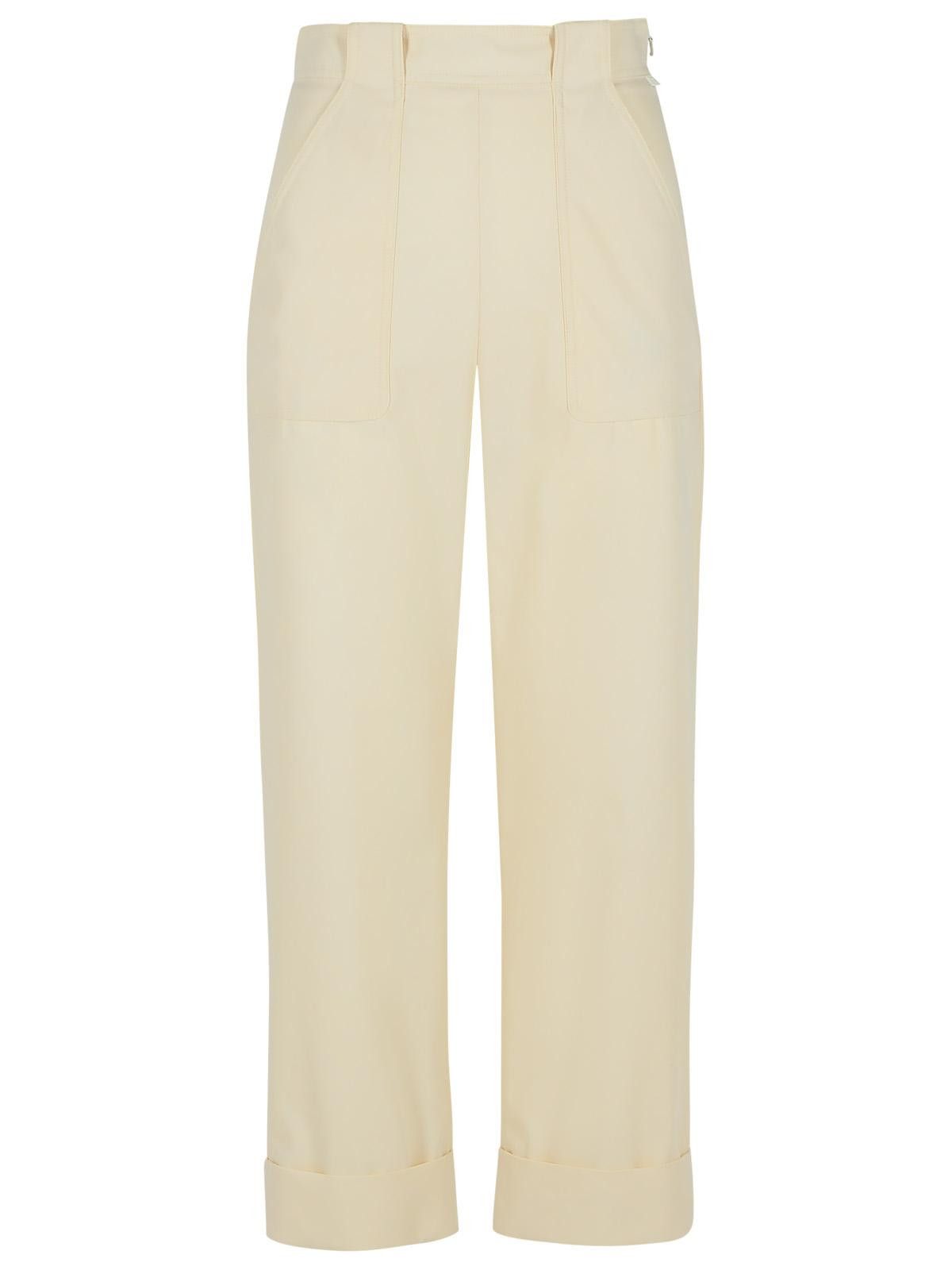 Max Mara MAX MARA Palio' White Cotton Pants Size 26" / US 2 / IT 38 - 1 Thumbnail