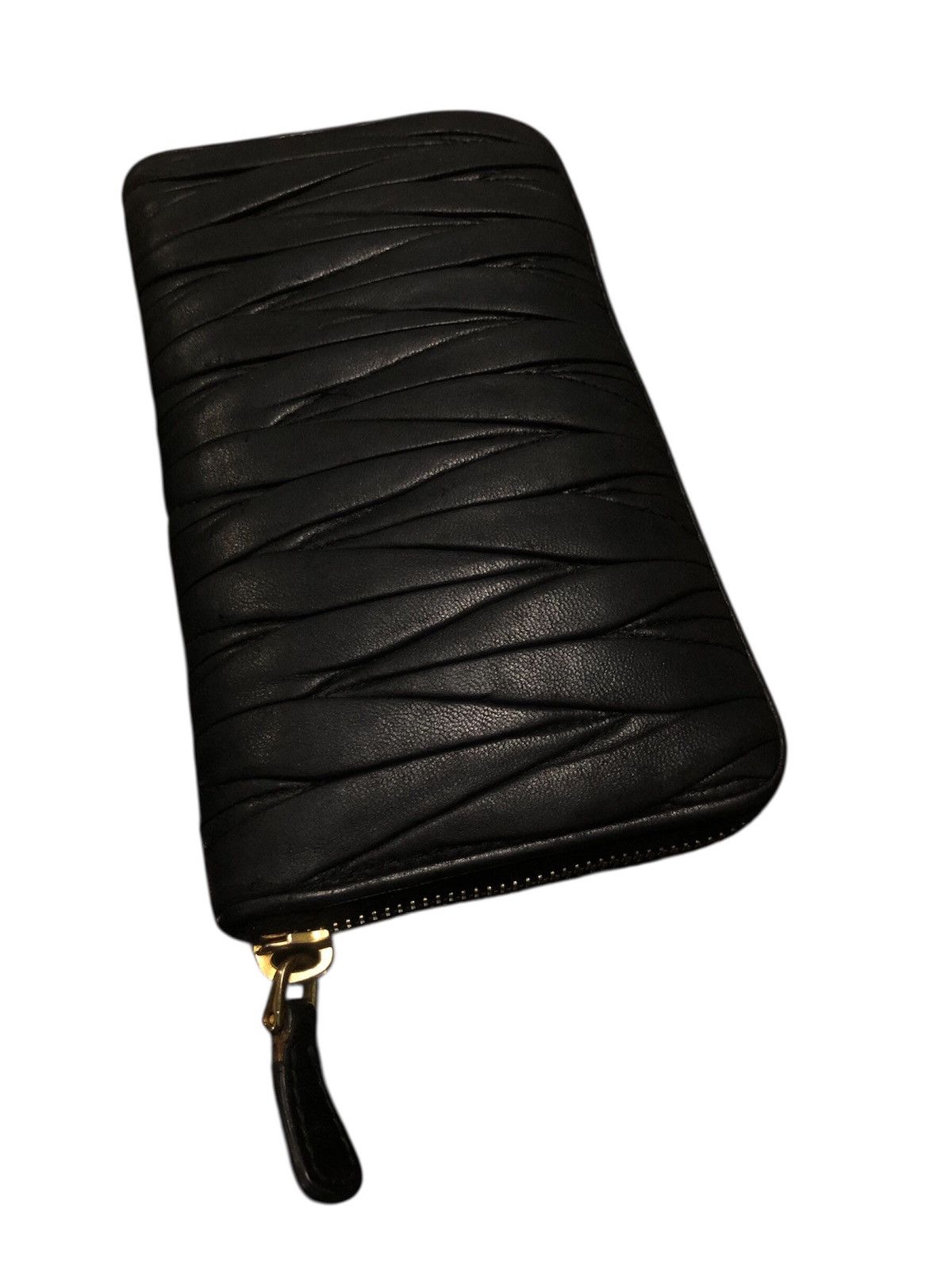 Issey Miyake × Miu Miu × Vintage MIU MIU LONG WALLET SOFT LEATHER ZIPPER WALLET Size ONE SIZE - 6 Thumbnail