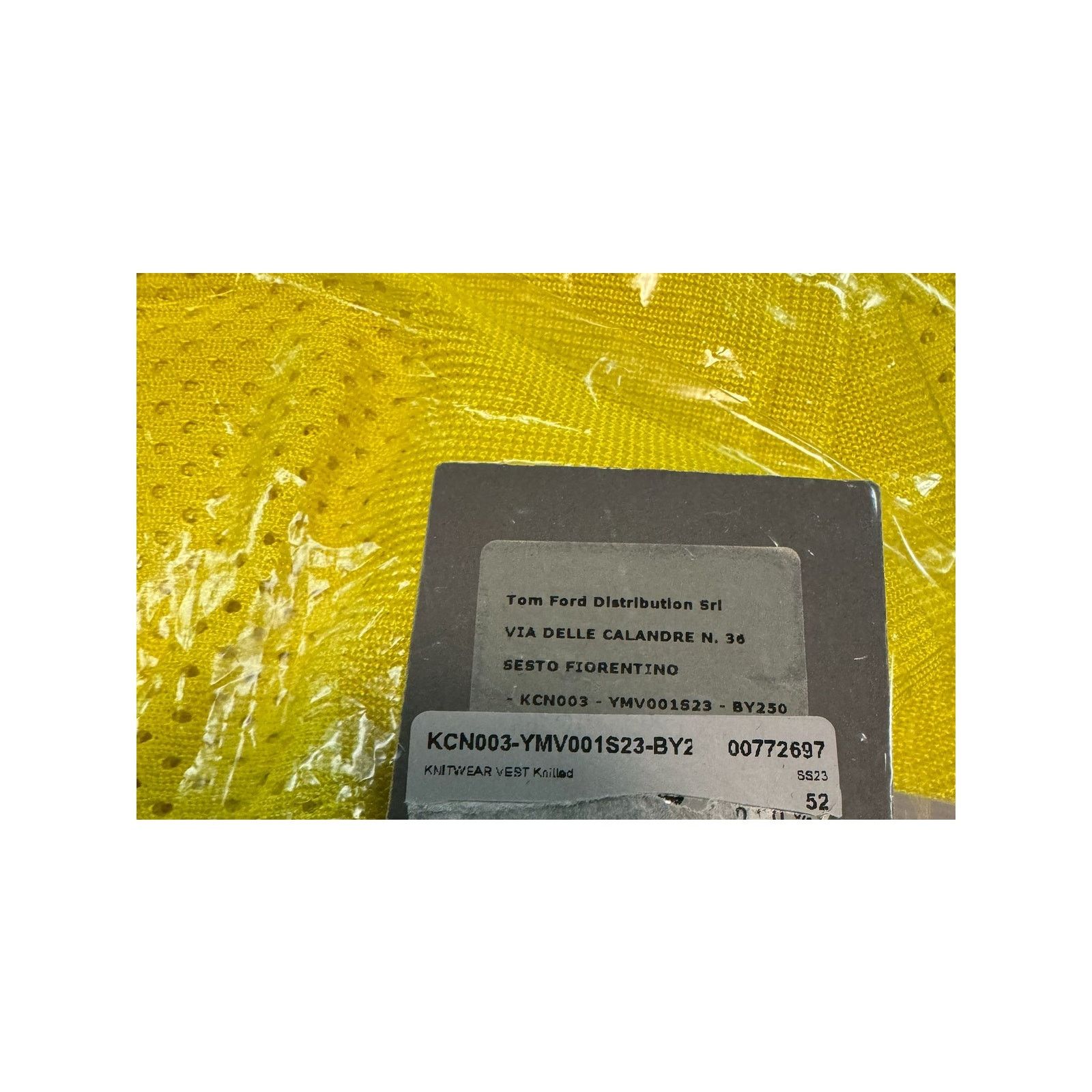 Tom Ford o1rshd1 Mesh Top Tank in Yellow Size US L / EU 52-54 / 3 - 9 Thumbnail