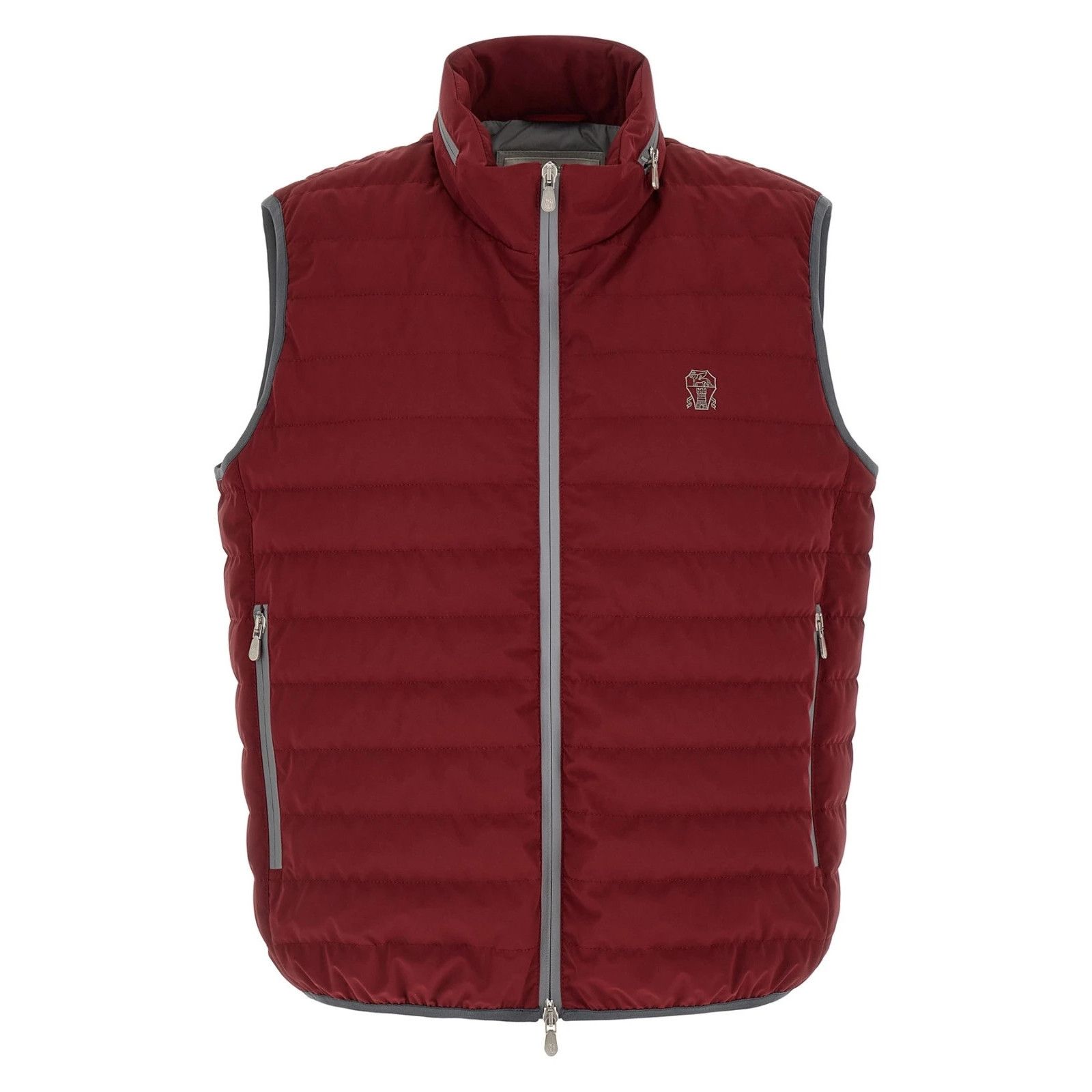BRUNELLO CUCINELLI $2700 Red Nylon Vest New & Authentic (Men