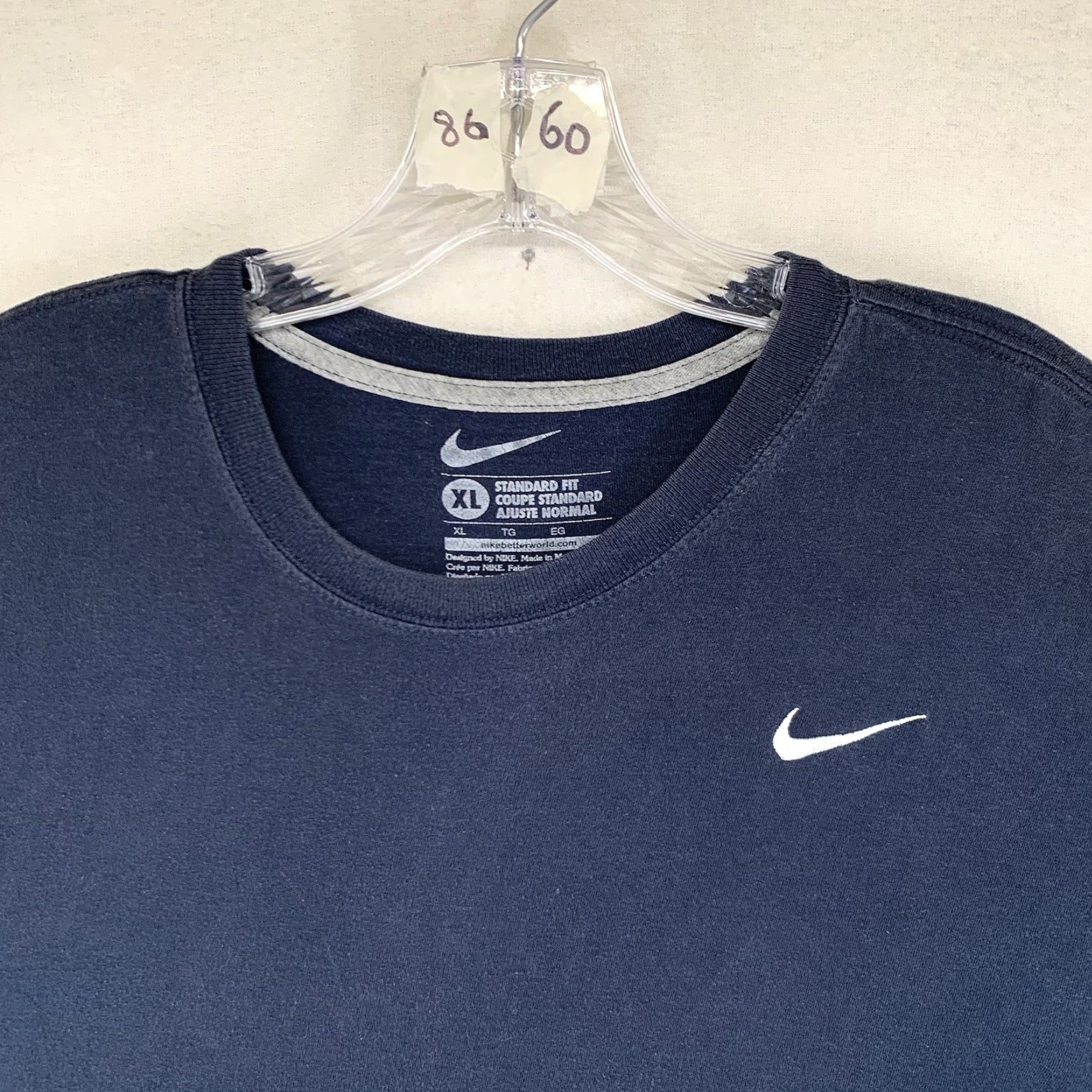 Nike Nike Retro 90s T-Shirt XL Black Cotton Short Sleeve Crew Neck Embroidered Swoosh Mens Size US XL / EU 56 / 4 - 5 Thumbnail