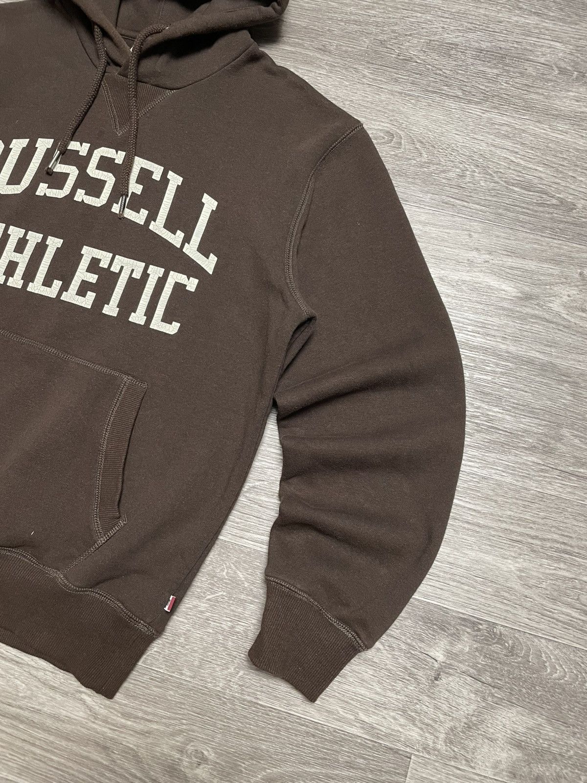 Russell Athletic Vintage Russell Athletic Big Logo Brown Hoodie Y2K Size US S / EU 44-46 / 1 - 5 Thumbnail