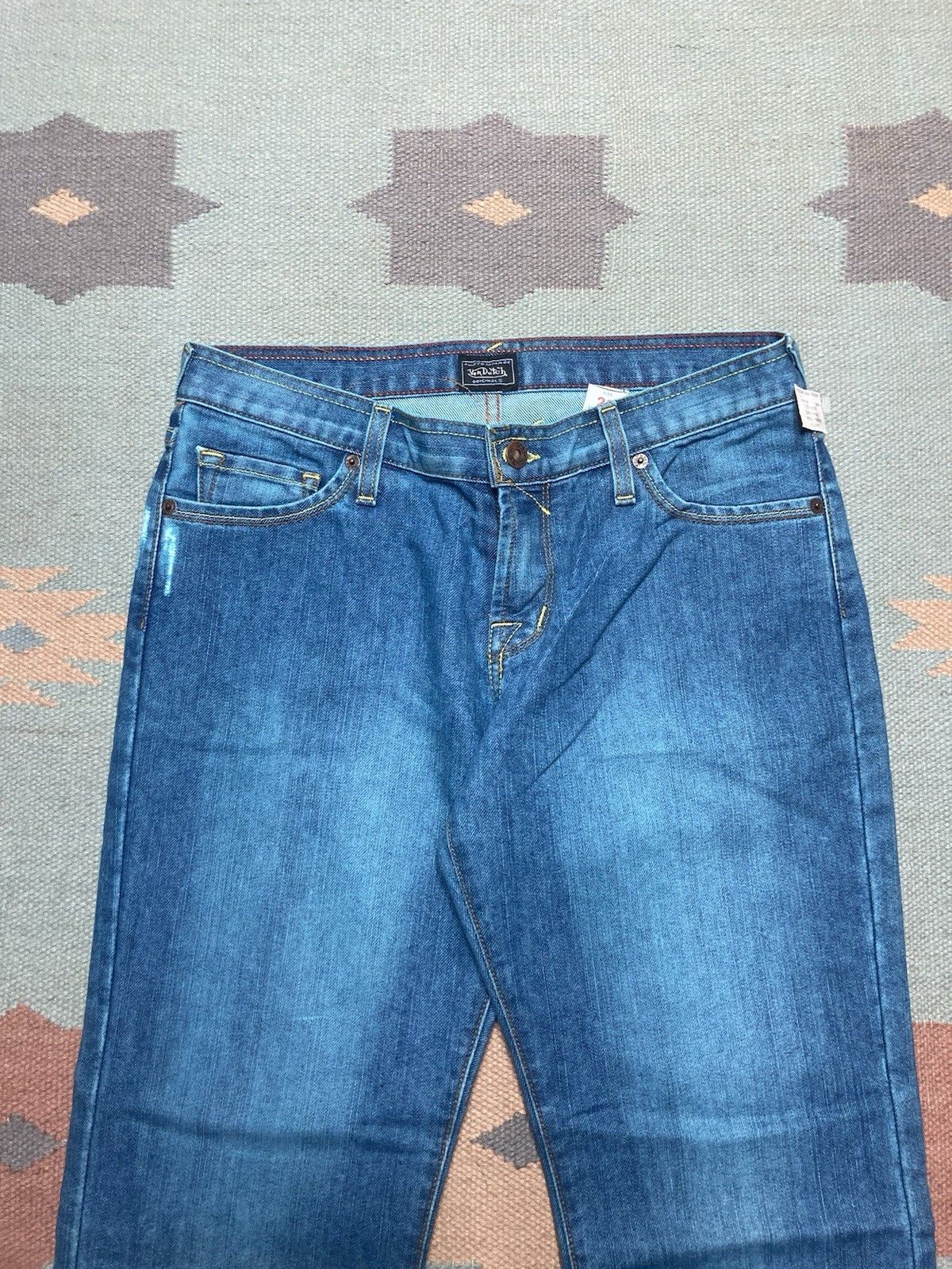 Vintage NEW Von Dutch denim jeans flare leg DEADSTOCK NWT 30x33 Size 30" / US 8 / IT 44 - 3 Thumbnail