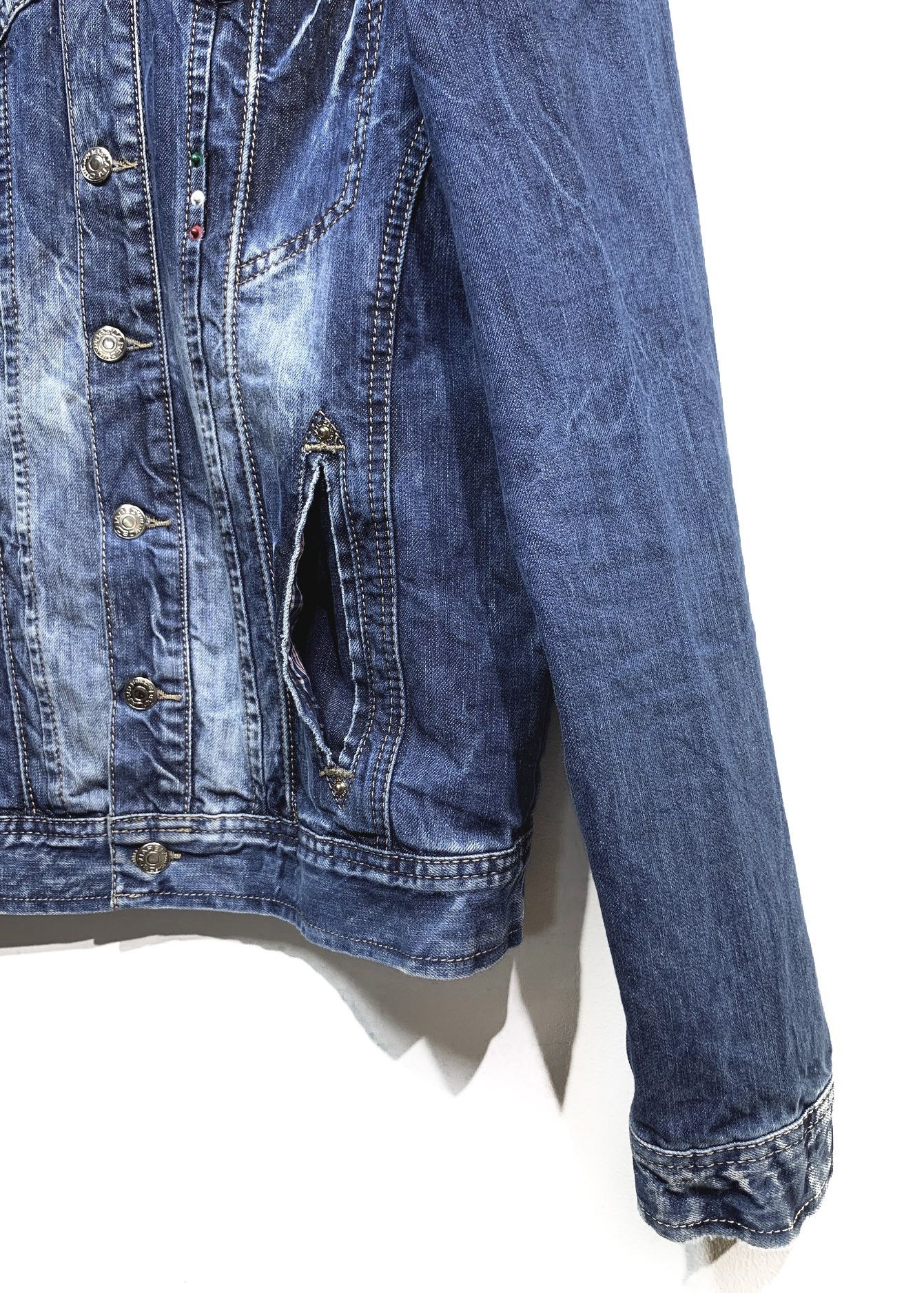 Dsquared2 Dsquared2 Washed Blue Embroidered Button Denim Jacket Size US M / EU 48-50 / 2 - 4 Thumbnail