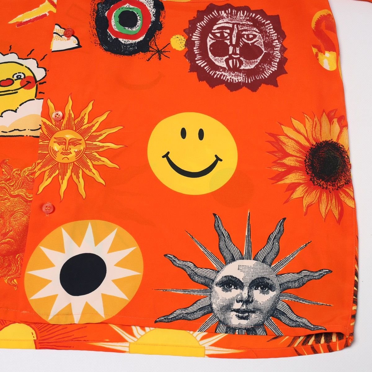 Moschino Moschino Jeans Vintage Short Sleeve Shirt Printed Orange Sun Size US M / EU 48-50 / 2 - 3 Thumbnail