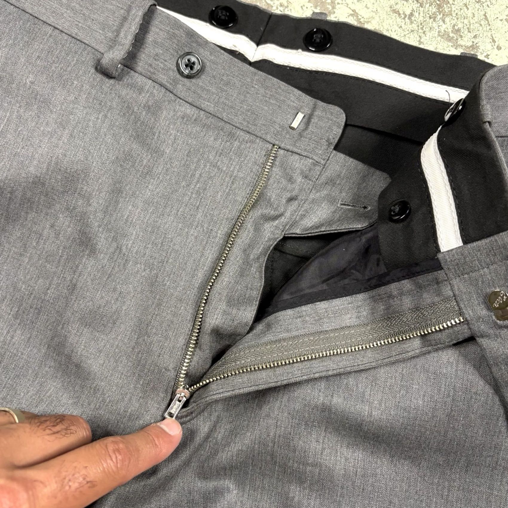Vintage Executive Collection Tom James Pants Mens 34x32 Dress Wool Classic Preppy Gray City Size US 34 / EU 50 - 7 Thumbnail