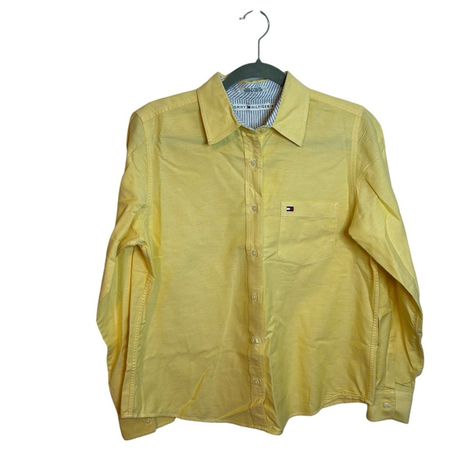 Tommy Hilfiger Tommy Hilfiger Vintage Poppy Yellow Cotton Button Down Shirt Size M / US 6-8 / IT 42-44 - 1 Thumbnail