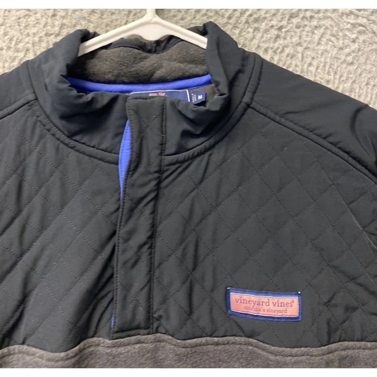 Vineyard Vines VINEYARD VINES Sweater Men Medium Gray Pullover Fleece 1/4 Zip Casual Logo Regular Fit Mens Size US M / EU 48-50 / 2 - 3 Thumbnail