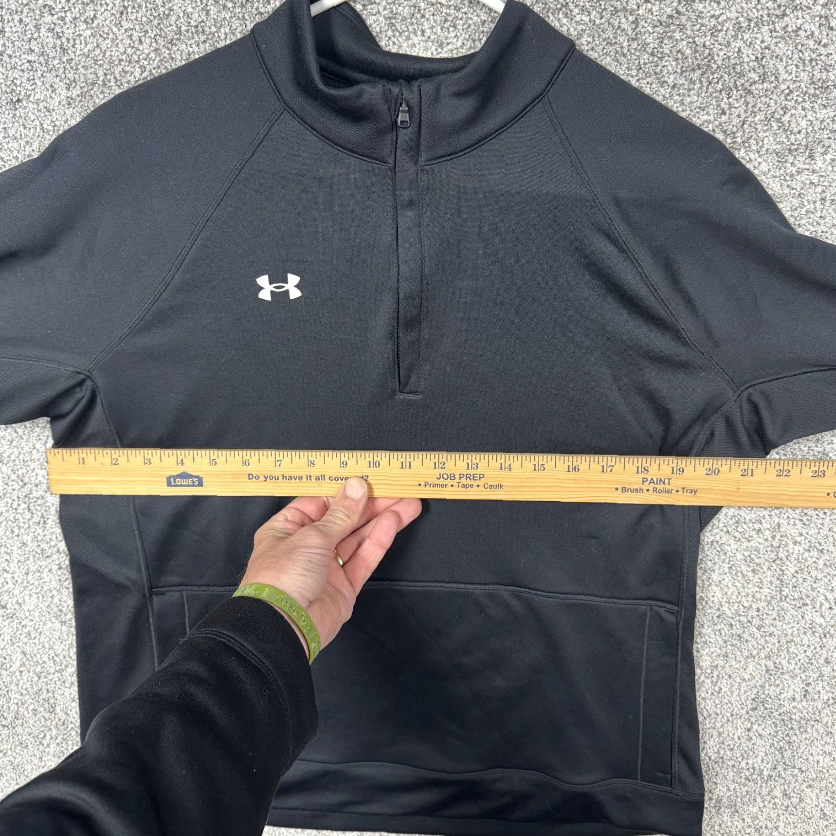 Under Armour Under Armour Pullover Mens Large Black 1/4 Zip Sweatshirt Pockets Athletic Size US L / EU 52-54 / 3 - 6 Thumbnail