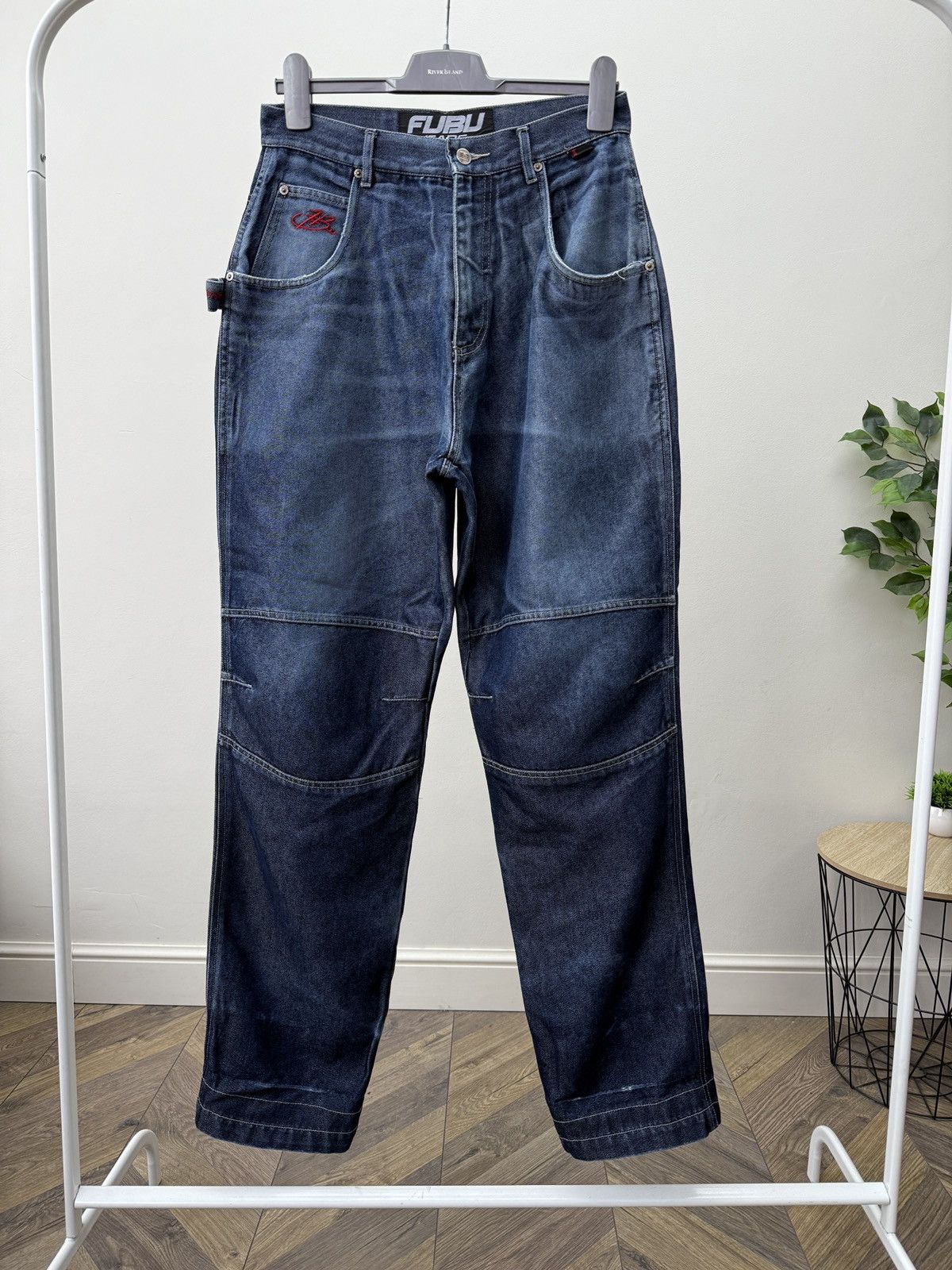 Fubu Vintage FUBU FB Collection Baggy Jeans Blue Y2K Hip Hop Rap Size US 30 / EU 46 - 4 Thumbnail