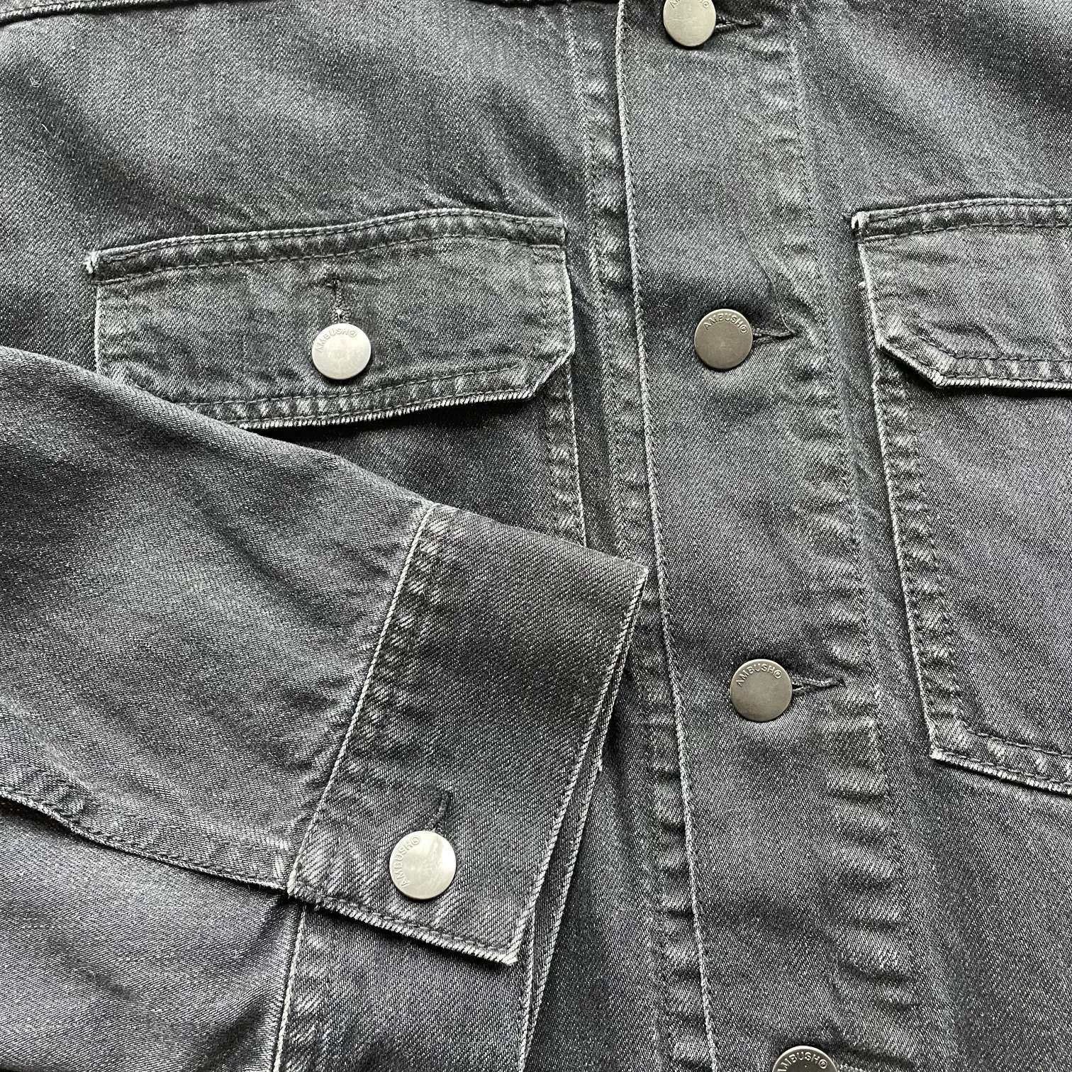 Ambush Design Ambush Black Denim Jacket 3 Leather Tag, Logo, Metal Buttons Size US L / EU 52-54 / 3 - 3 Thumbnail