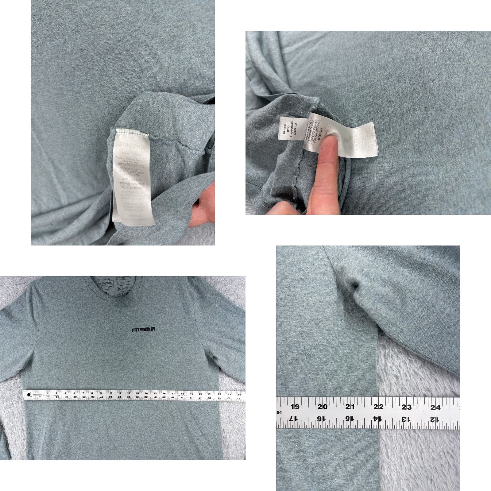 Patagonia Patagonia Shirt Adult Large Blue Long Sleeve Save Our Watersheds Cotton Blend Logo Tee Mens Size US L / EU 52-54 / 3 - 8 Thumbnail