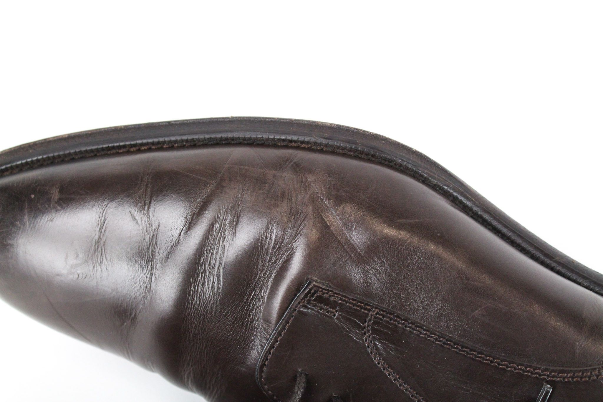 Suitsupply EU43.5 Dark Brown Leather Laced Low-Top 72824 Size US 10.5 / EU 43-44 - 17 Thumbnail