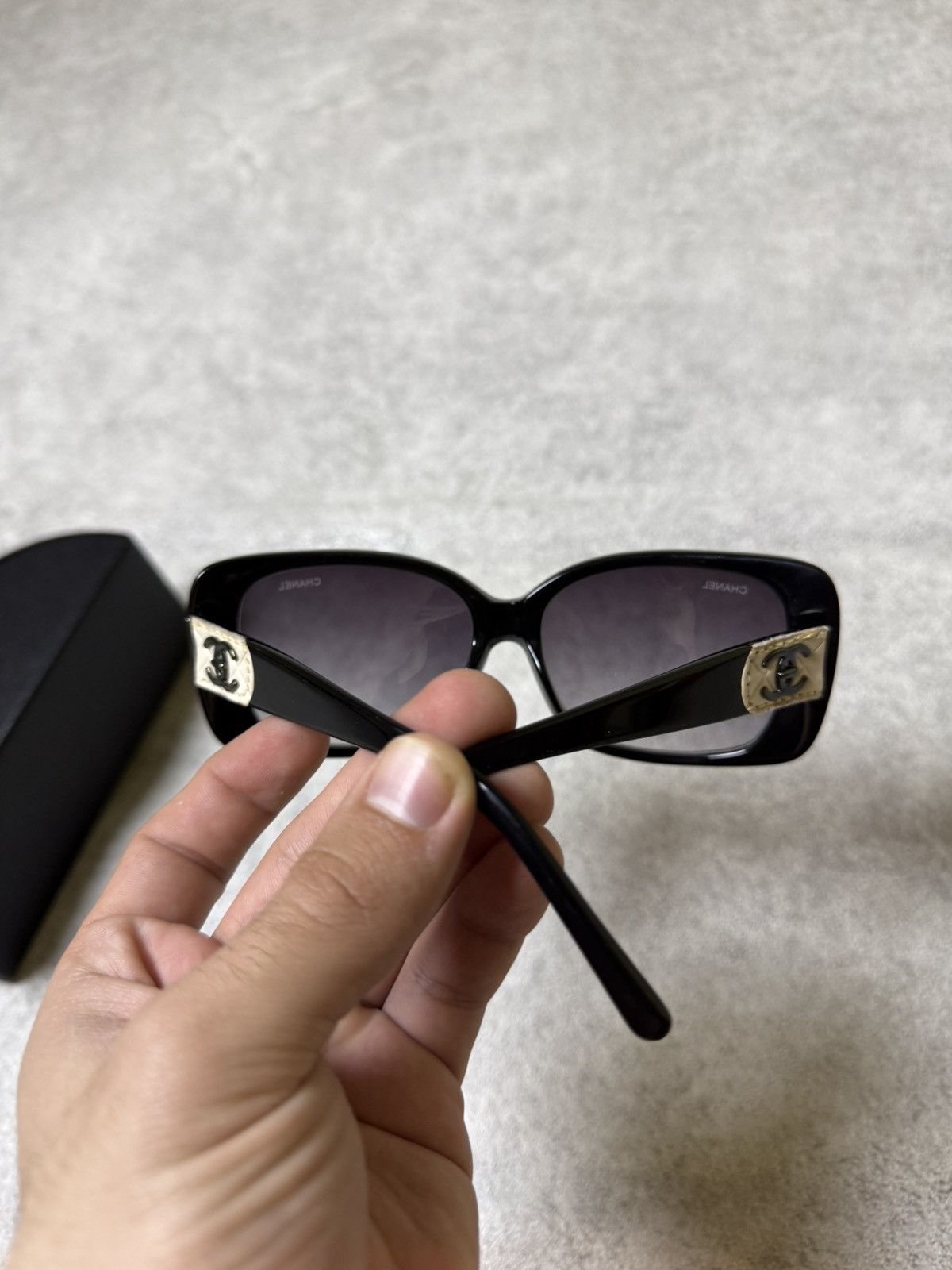 Chanel Vintage Black Sunglasses Glasses Chanel Big Skull Pinterest Size ONE SIZE - 18 Thumbnail