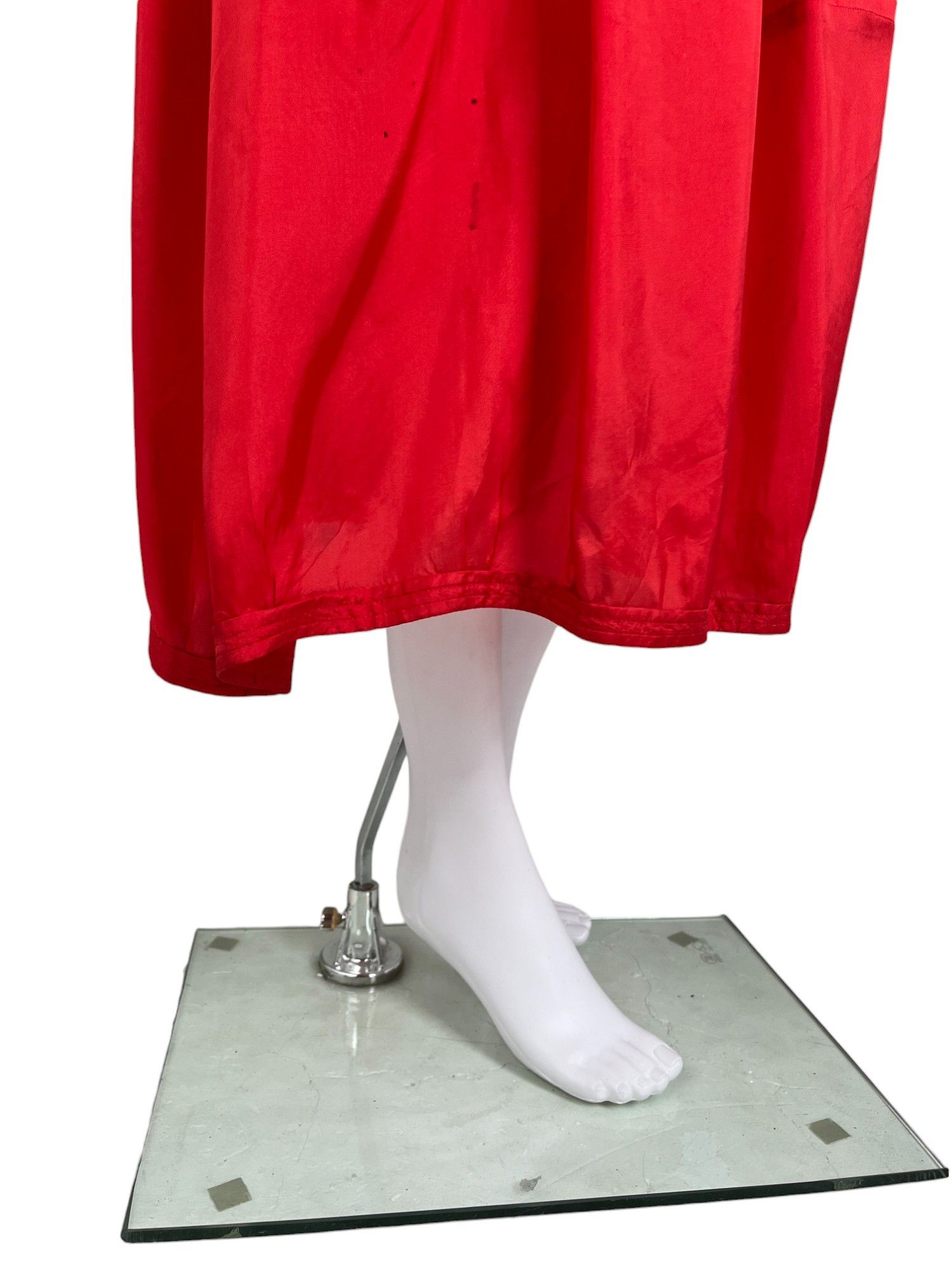 Comme des Garcons 2010's Red Maxi Silk Skirt Size 27" / US 4 / IT 40 - 9 Thumbnail