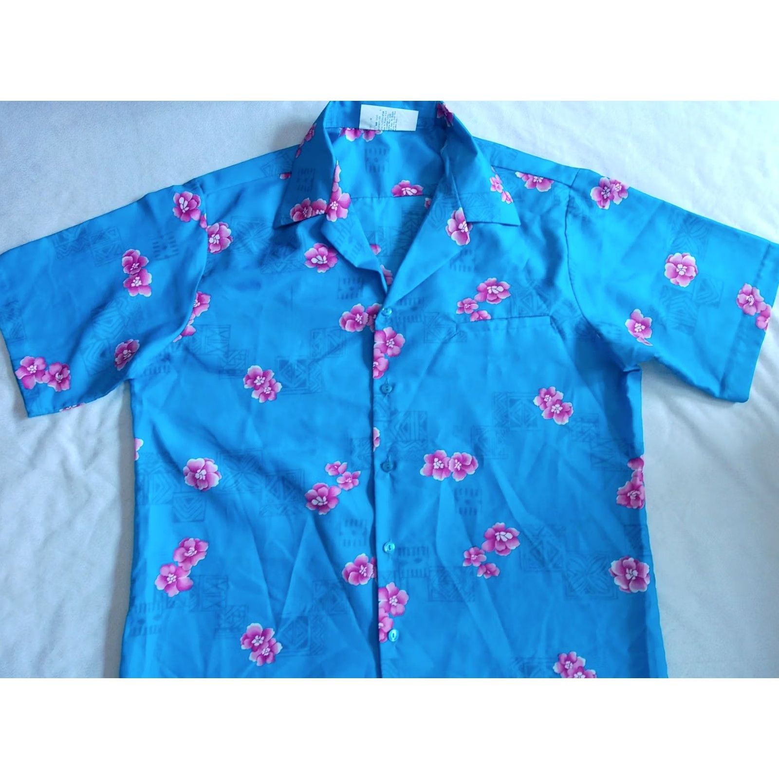 Hilo Hattie VTG HILO HATTIES Hawaiian Shirt XL Adult Floral 80s 90s Blue Button-Up Short Sleeve Mens Mens Size US XL / EU 56 / 4 - 3 Thumbnail