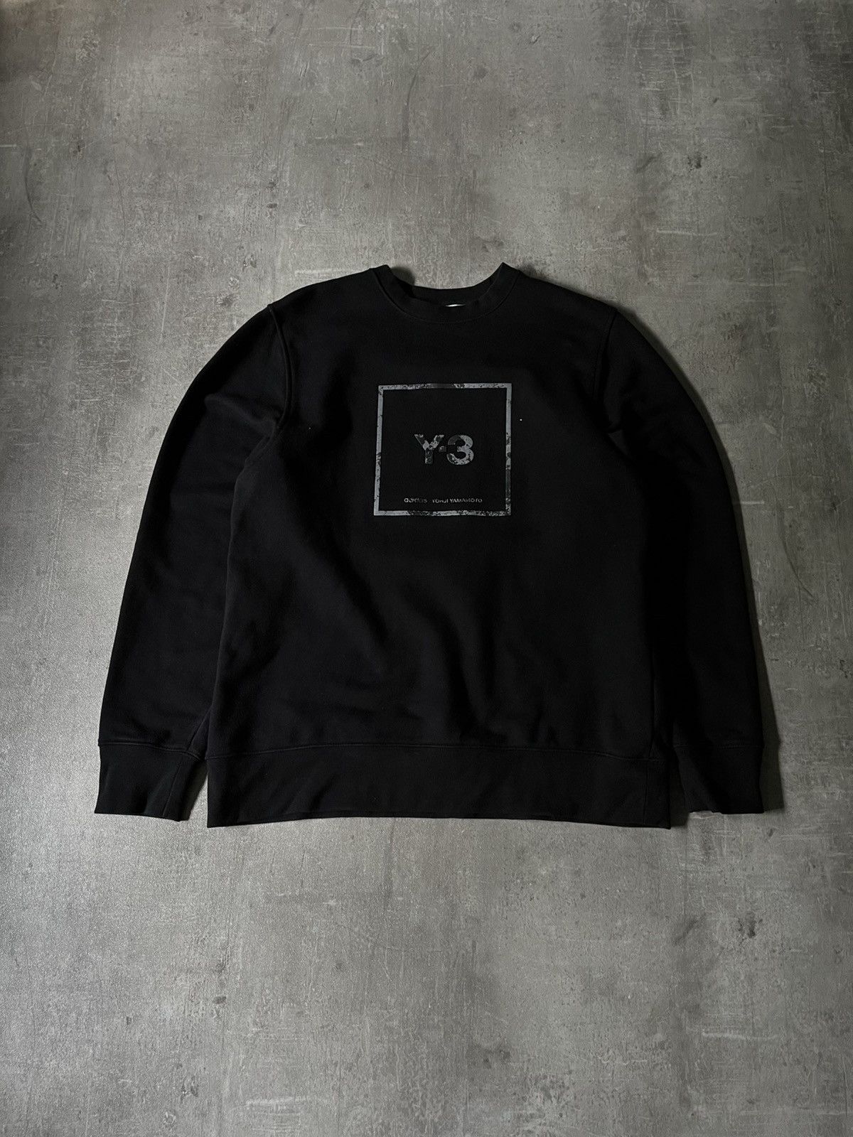 Adidas Y-3 Yohji Yamamoto Adidas black sweatshirt big logo Size US M / EU 48-50 / 2 - 1 Thumbnail