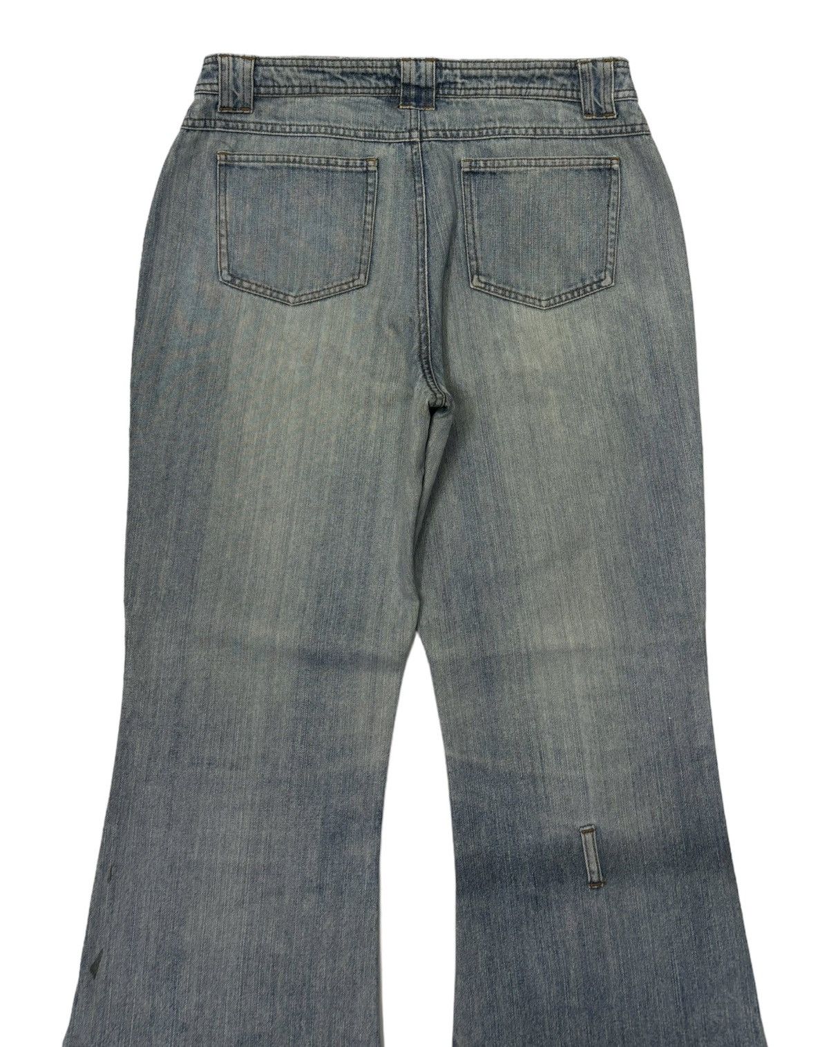 If Six Was Nine × Y's × Yohji Yamamoto 🔥AAR BONDAGE FLARE DISTRESSED DENIM BAGGY JEANS CUSTOM MADE Size US 29 - 9 Thumbnail