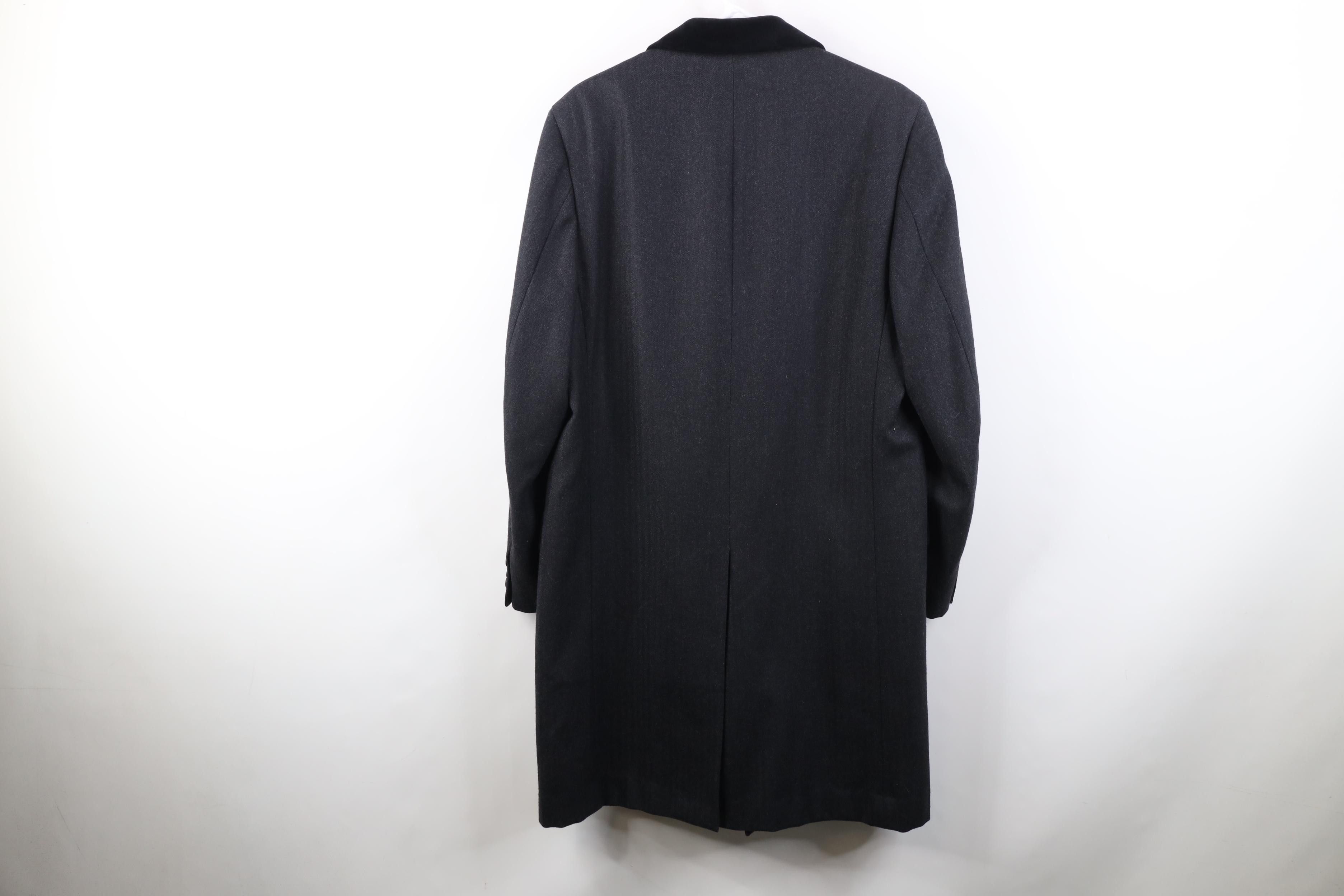 Vintage Vintage 70s Streetwear Wool Herringbone Overcoat Gray USA Size US XXL / EU 58 / 5 - 19 Thumbnail