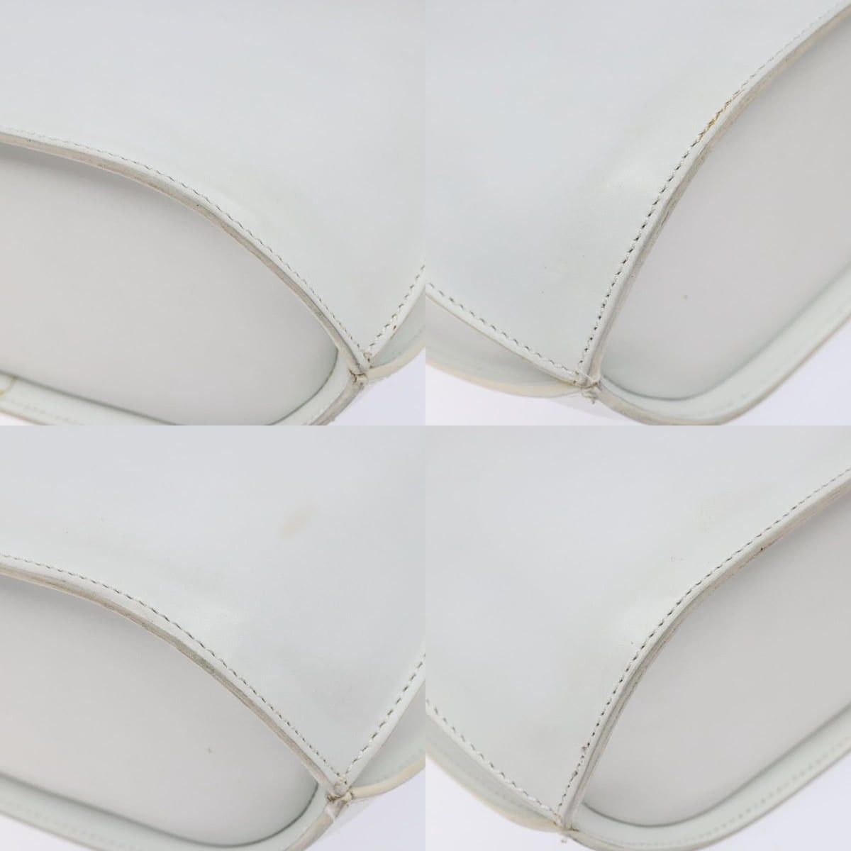 Celine CELINE Shoulder Bag Leather Gold White Size ONE SIZE - 10 Thumbnail