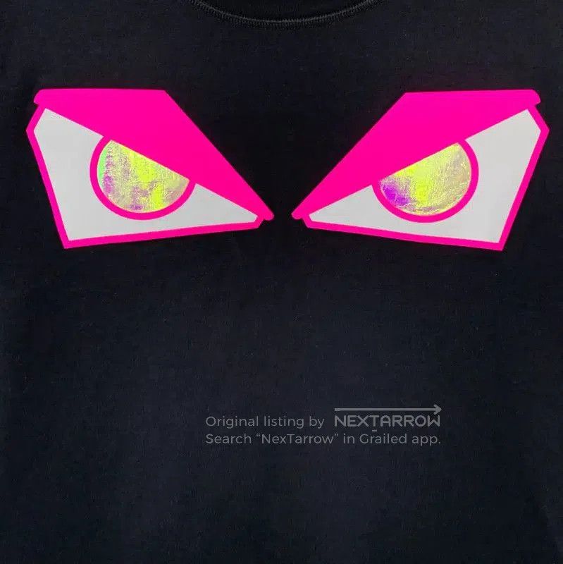 Fendi Fendi Black Cotton T-Shirt with Eye Print . Size M / US 6-8 / IT 42-44 - 6 Thumbnail