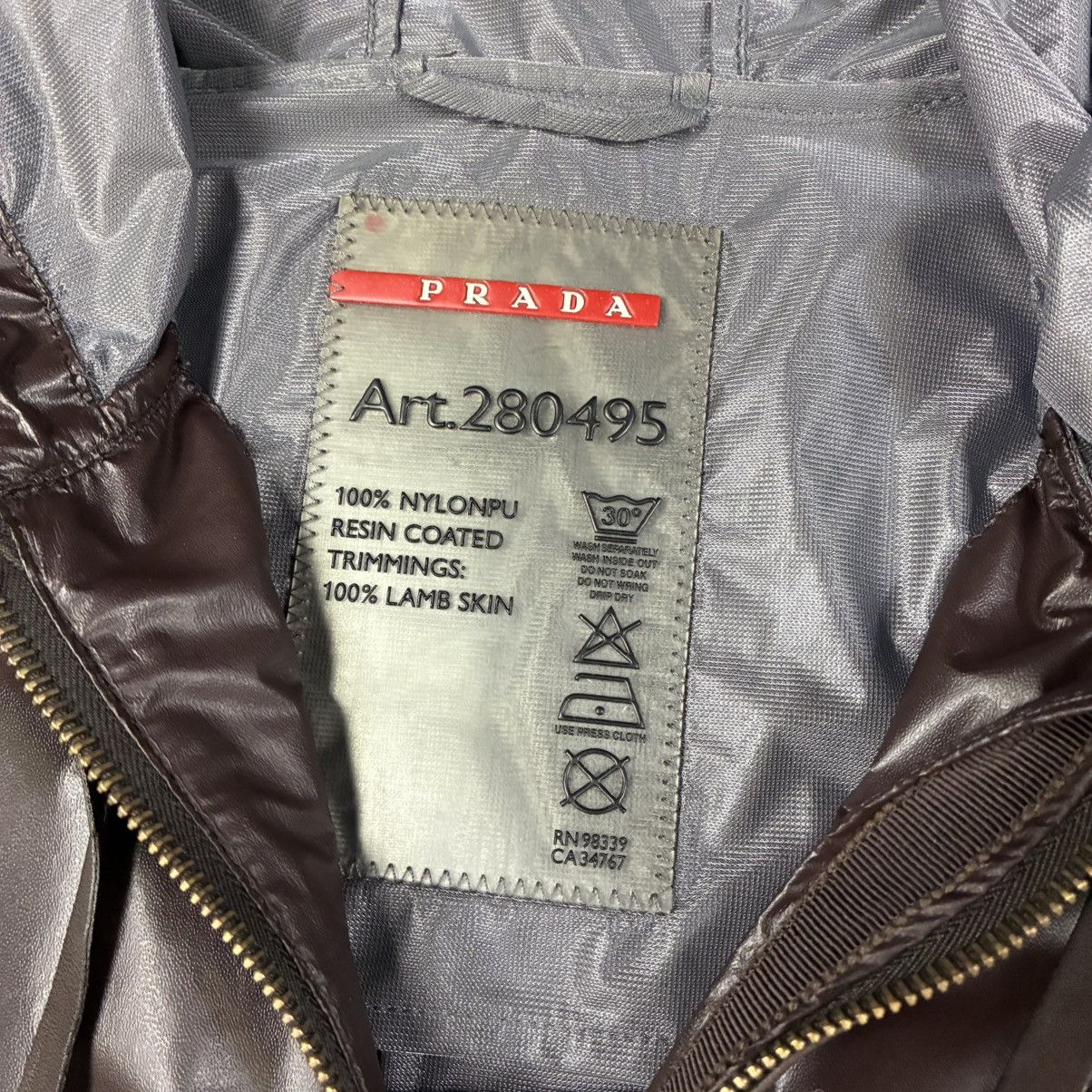 Prada Womens Prada Re-Nylon Full Zip Rain Jacket Size M Size M / US 6-8 / IT 42-44 - 3 Thumbnail