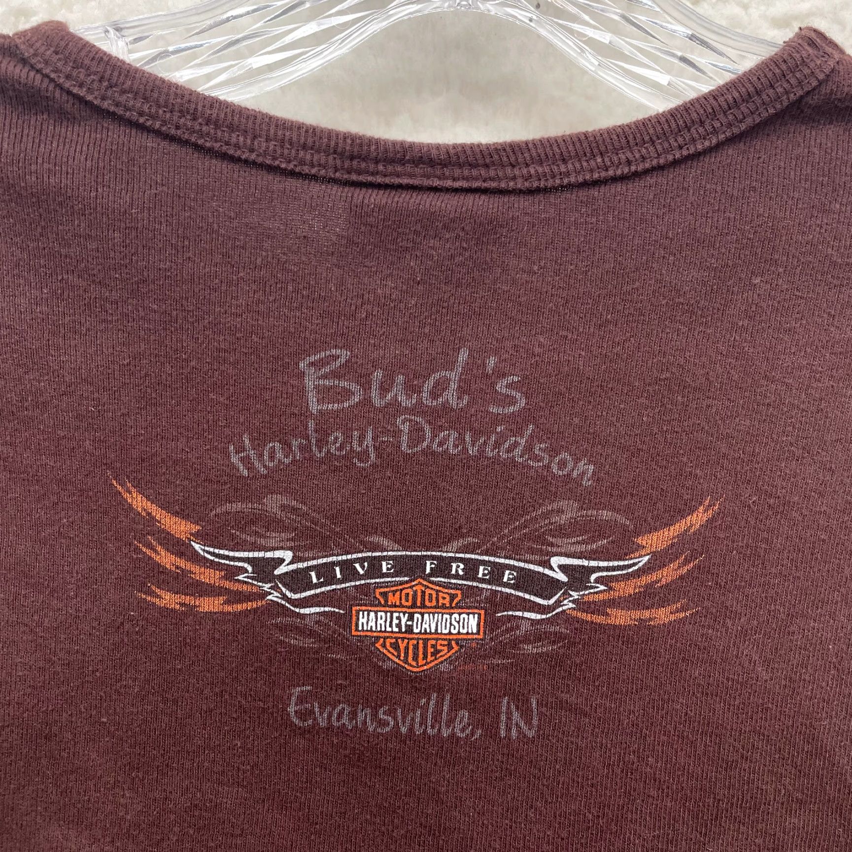 Harley Davidson VINTAGE Harley-Davidson Shirt M Women Brown Y2K Cyber Fairy Grunge Whimsigoth Size M / US 6-8 / IT 42-44 - 4 Thumbnail