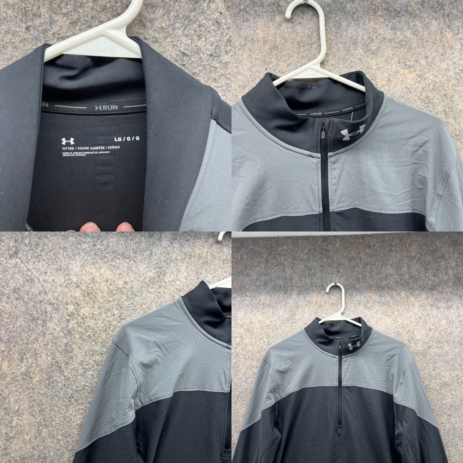 Under Armour Under Armour Sweatshirt Women Large Grey Black Athletic Half Zip Fitted Running Size L / US 10 / IT 46 - 8 Thumbnail